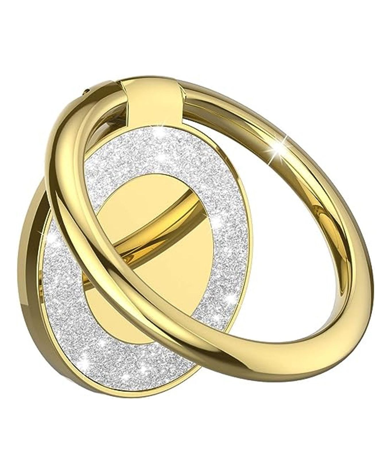 KolorFish Mobile Phone Ring Holder Finger Kickstand 360 Degree Rotation Metal Ring Grip for Magnetic Car Mount Compatible with All Smartphone- Gold-image-2