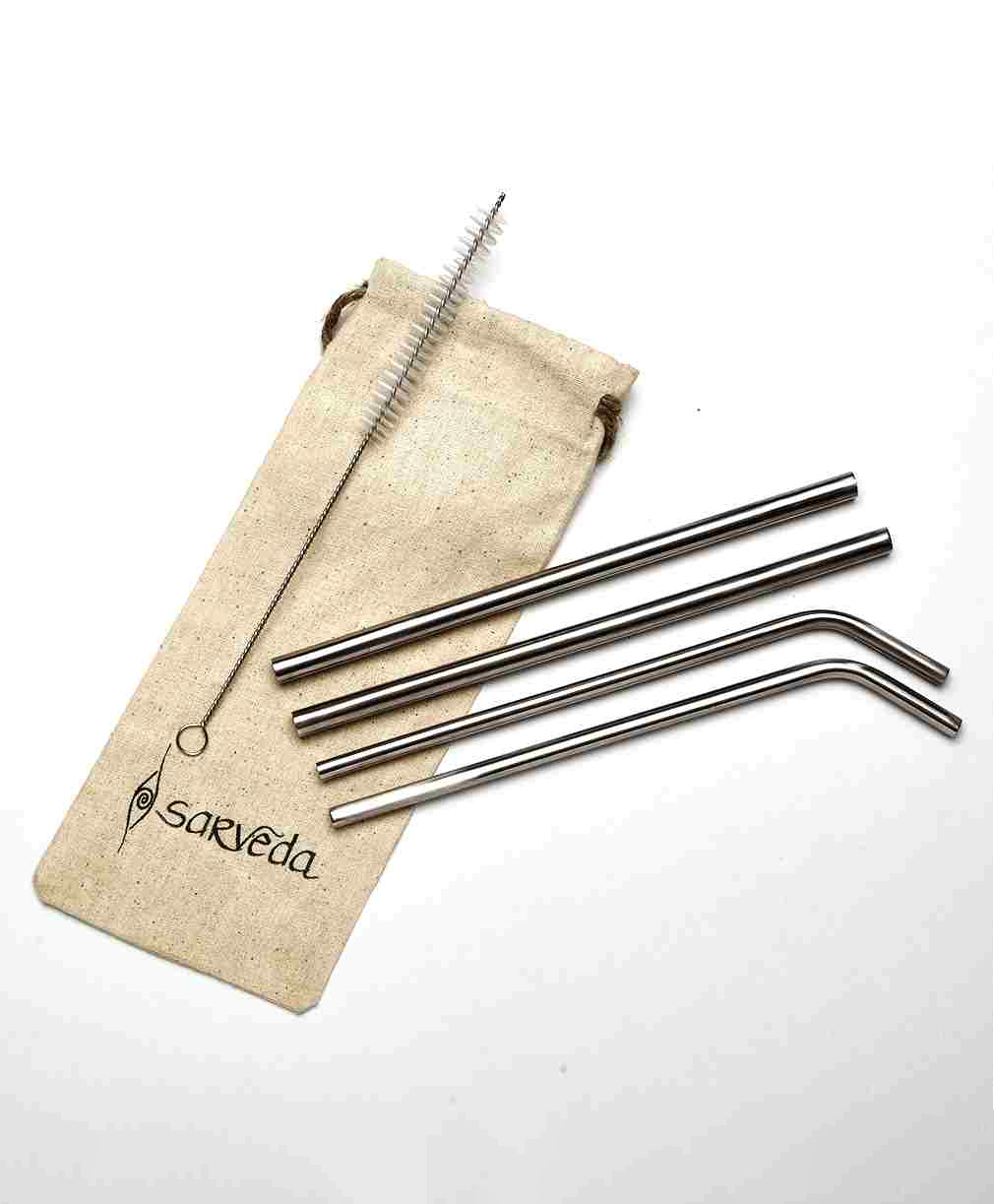 Sarveda Reusable & Eco-friendly Stainless Steel Straws Pack of 4-picture-46