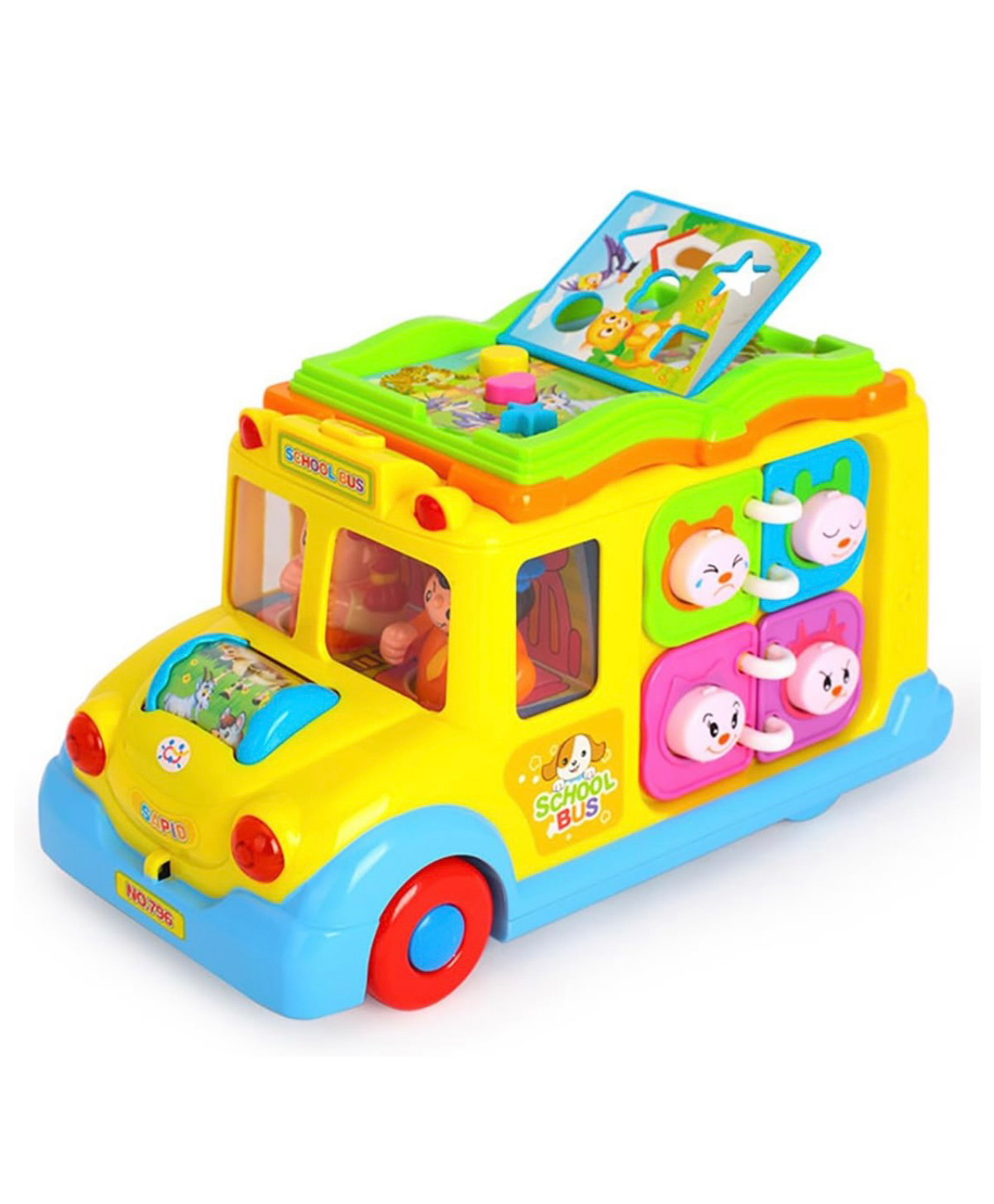 ARCADE TOYS Multi Activity School Bus with Light & Music-And Shape Sorters - Multicolor-image-49