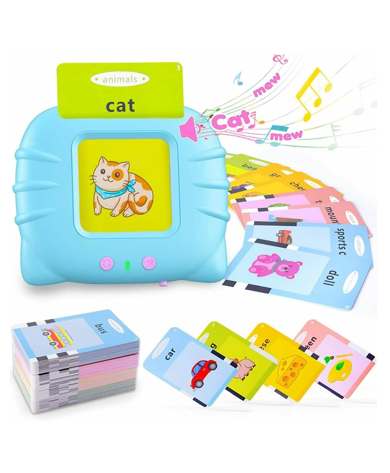 AKN TOYS Flash Cards for Kids Talking English Words Flash Cards Toy for Kids - 112 pcs Card (COLOUR MAY VARY)-image-15