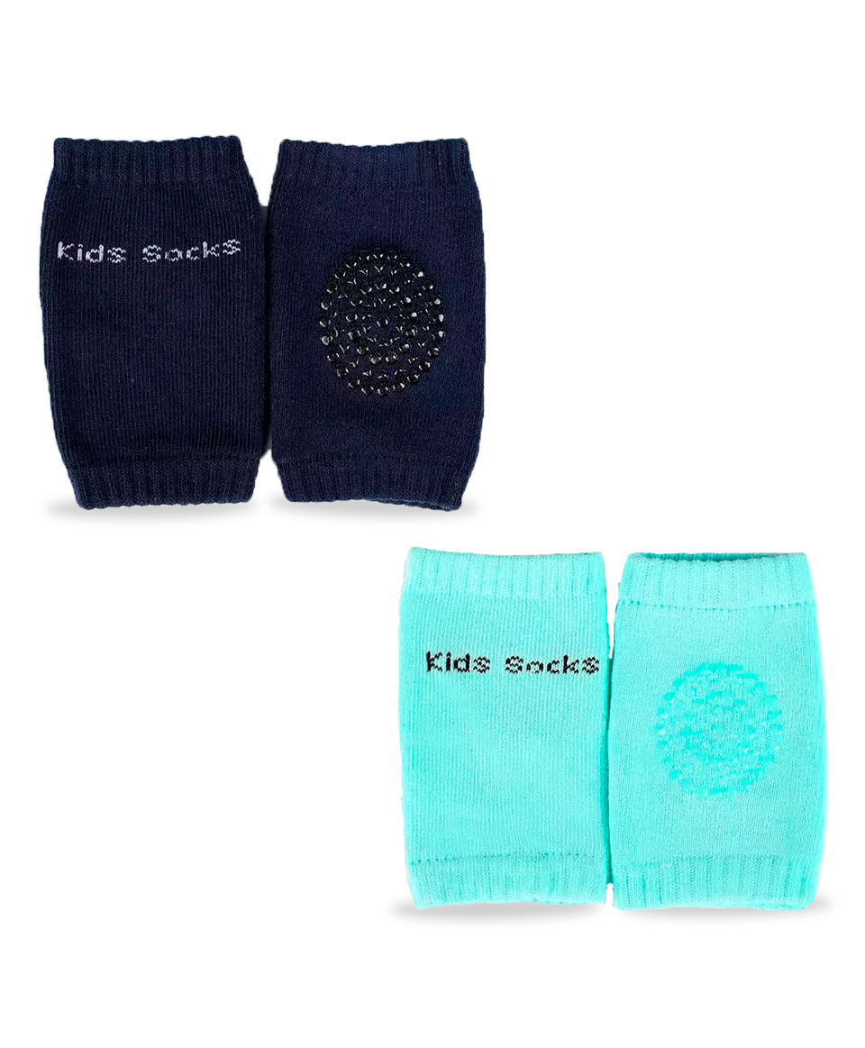 Chinmay Kids Knee Pads with Anti-Slip Padded Stretchable Elastic Cotton Soft Comfortable Pack of 2 - Dark Blue & Green-image-46