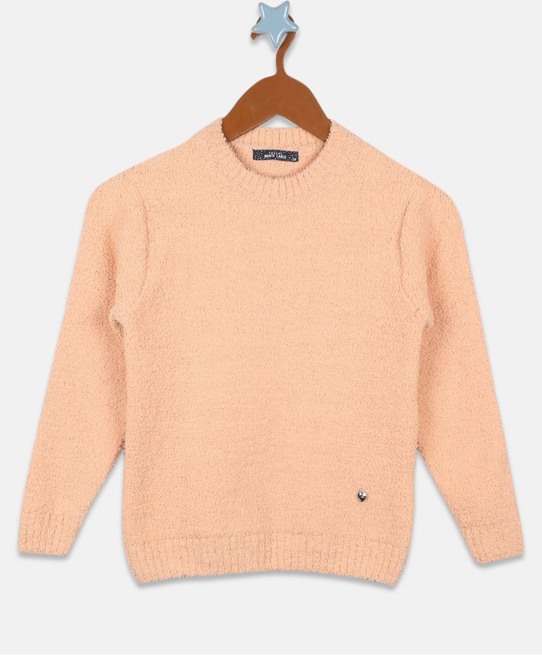 Monte Carlo Full Sleeves Solid Top - Peach-picture-24