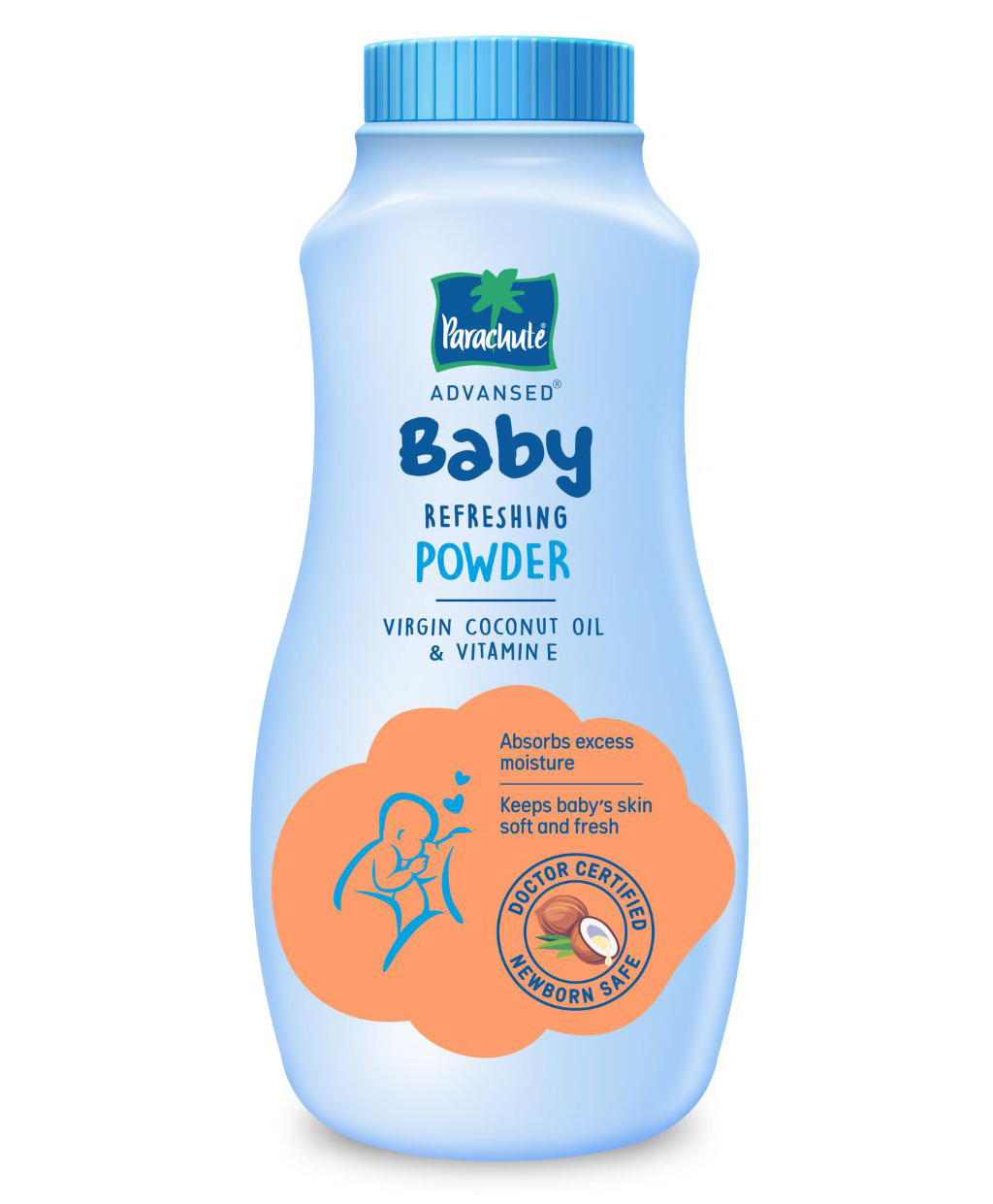 Parachute Advansed Baby Gentle Powder Enriched with Virgin Coconut Oil 100% Natural Cornstarch Talc Free Refreshes Baby's Skin - 200 ml-picture-17