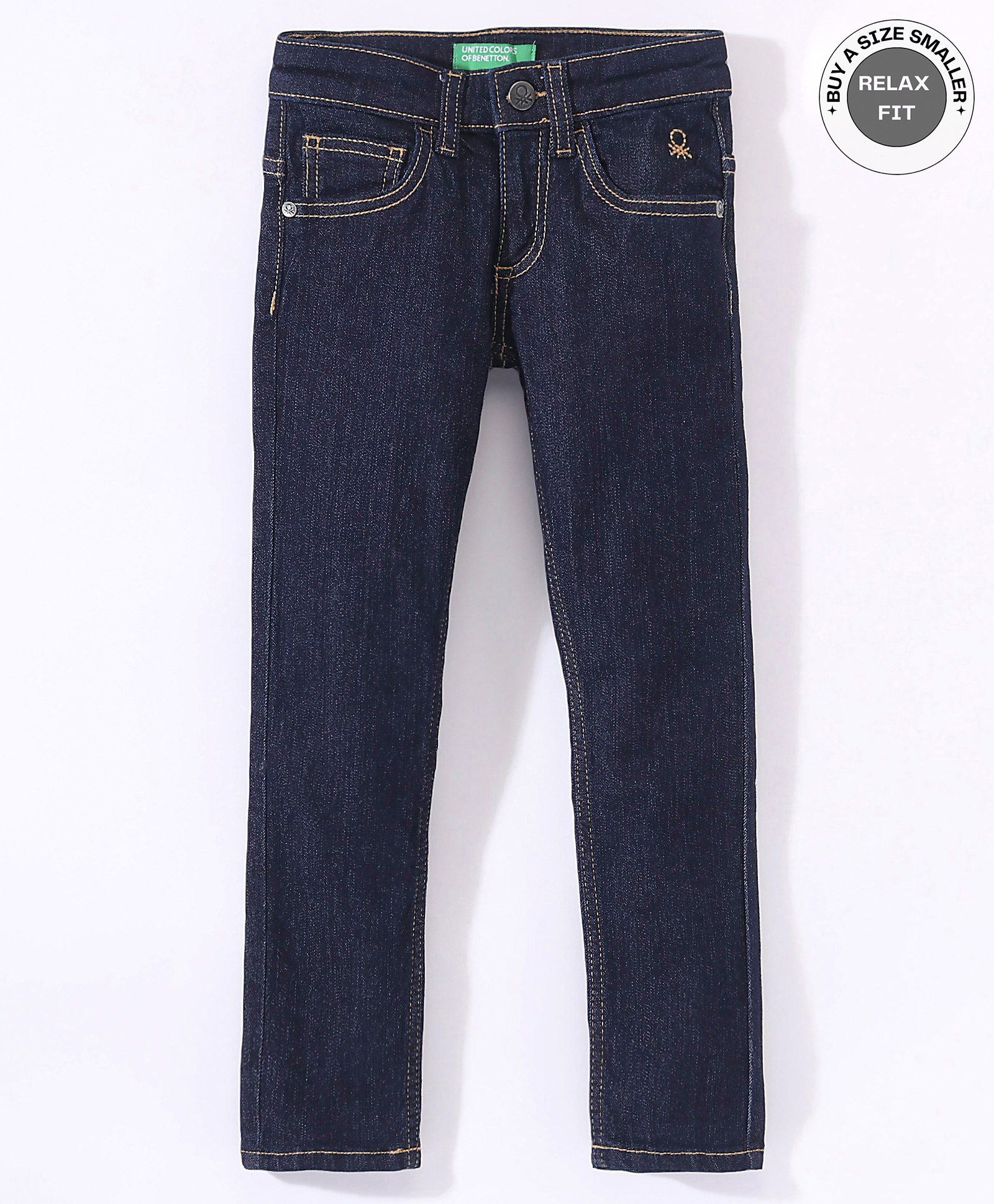 UCB Woven Full Length Solid Color Jeans - Blue-picture-22