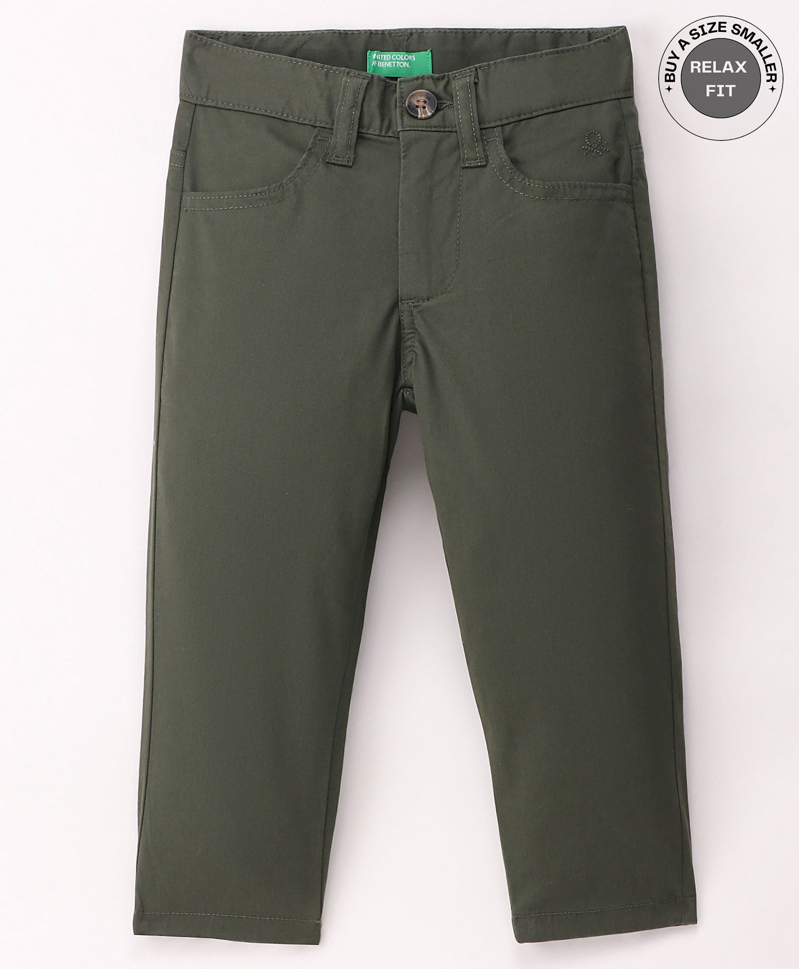 UCB Woven Full Length Solid Color Trouser - Green-image-3