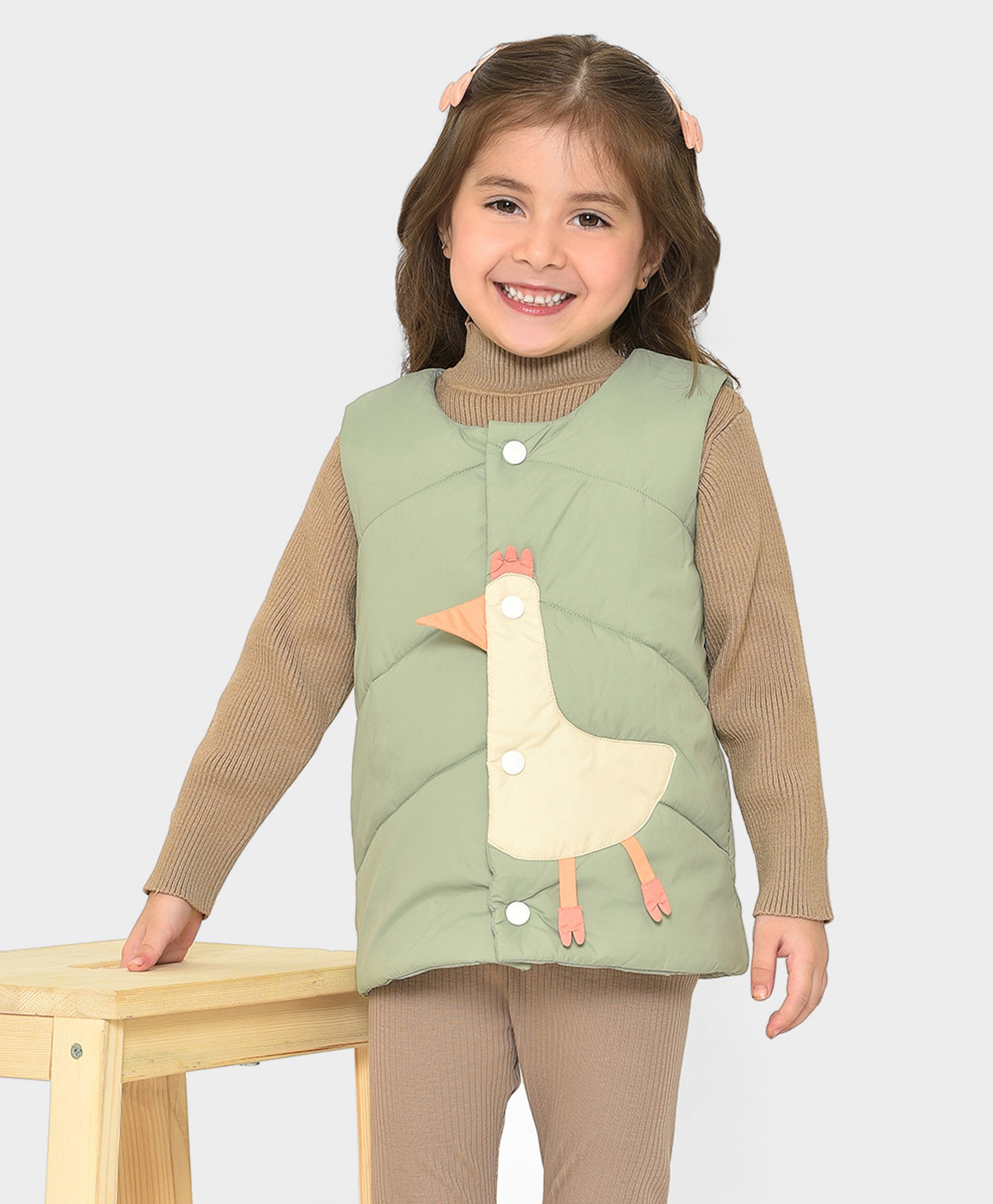 Mi Arcus Polyester  Half Sleeves Hen Embroidered  Jacket - Sea Green-image-5
