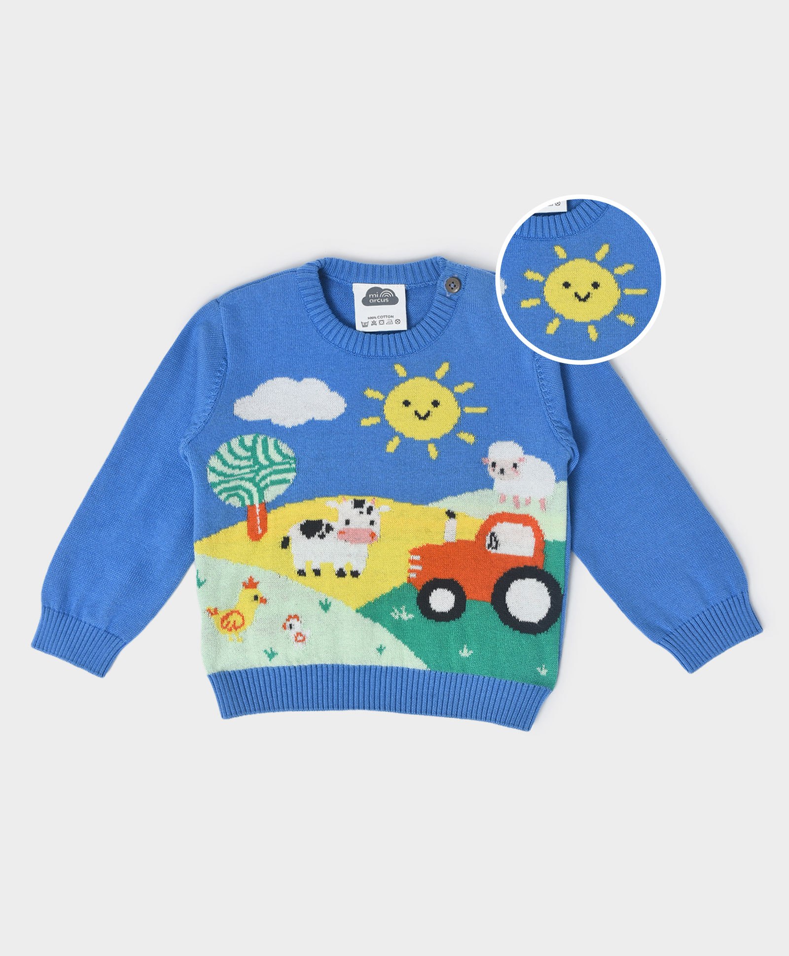 Mi Arcus Unisex Cotton Full Sleeves Native Vacation Designed Sweatshirt Blue-picture-23