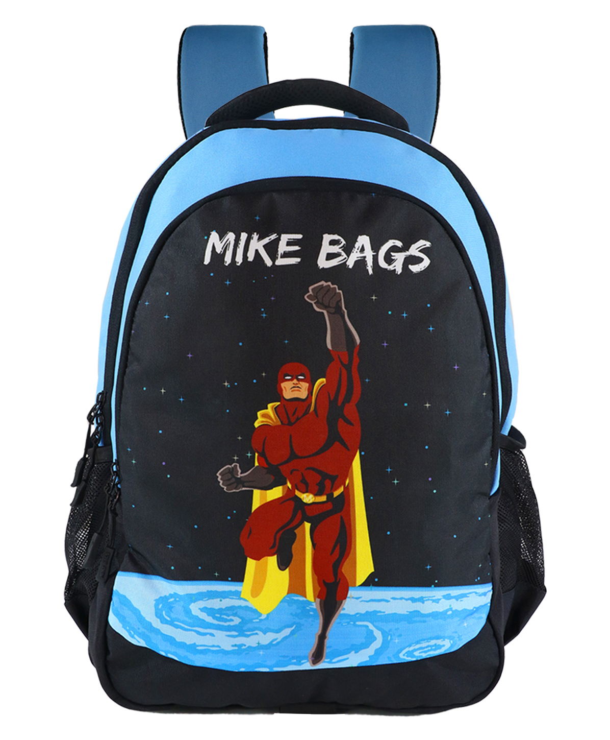 Mike Bags Junior Backpack Super Hero Theme Blue - Height 18 Inches-image-11