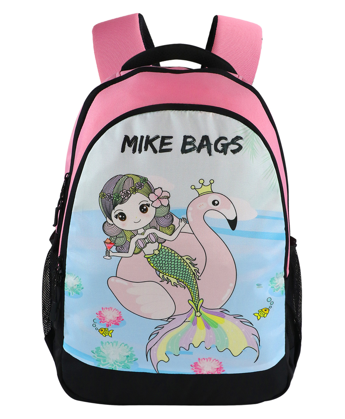 Mike Bags Junior Backpack Mermaid Flamingo Light Pink - Height 18 Inches-picture-41