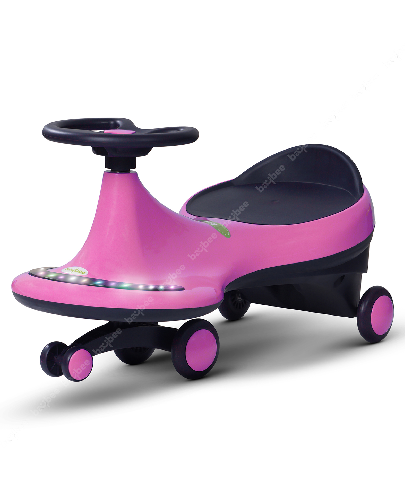 Baybee Trix Go Kids Ride on Magic Swing Cars for Kids Baby car with Flashing LED Lights Music & PP Wheels - Pink-image-17