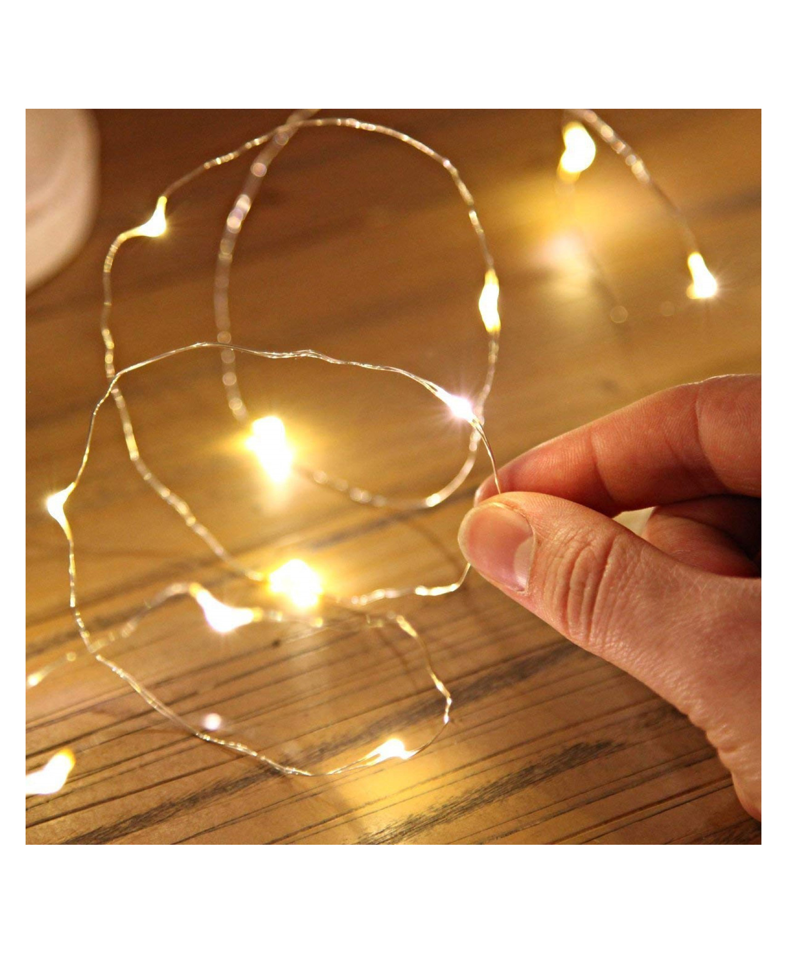 Bubble Trouble 3AA Battery Powered Waterproof Copper Wire String Fairy Lights with 30 LEDs Warm White 3 Meter - Golden-image-2