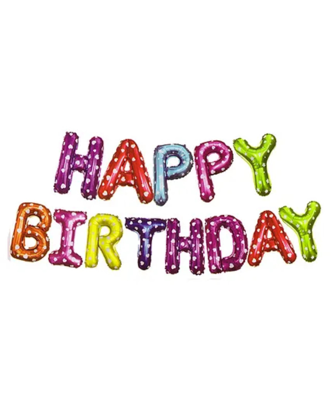 Bubble Trouble Happy Birthday Letter Balloons Set Multicolour - Pack of 13-image-14