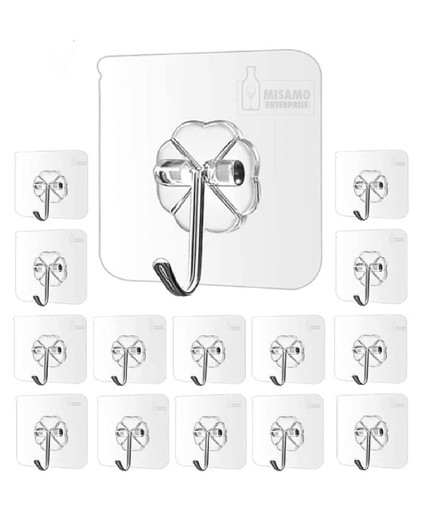Bubble Trouble PVC Wall Hooks Pack of 15 - White-image-2