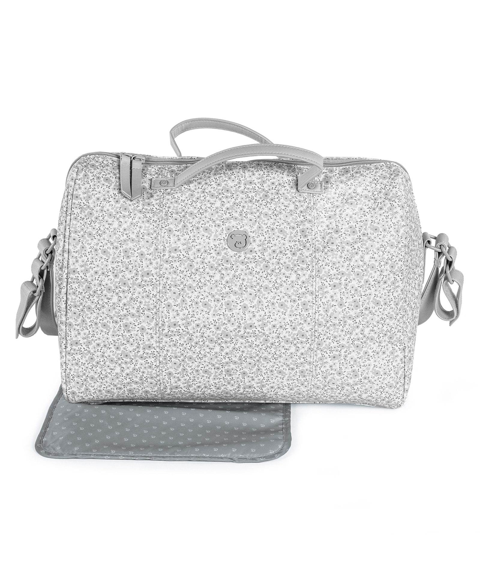 Pasito a Pasito Flower Mellow Grey Diaper Changing Bag with Mat-picture-31