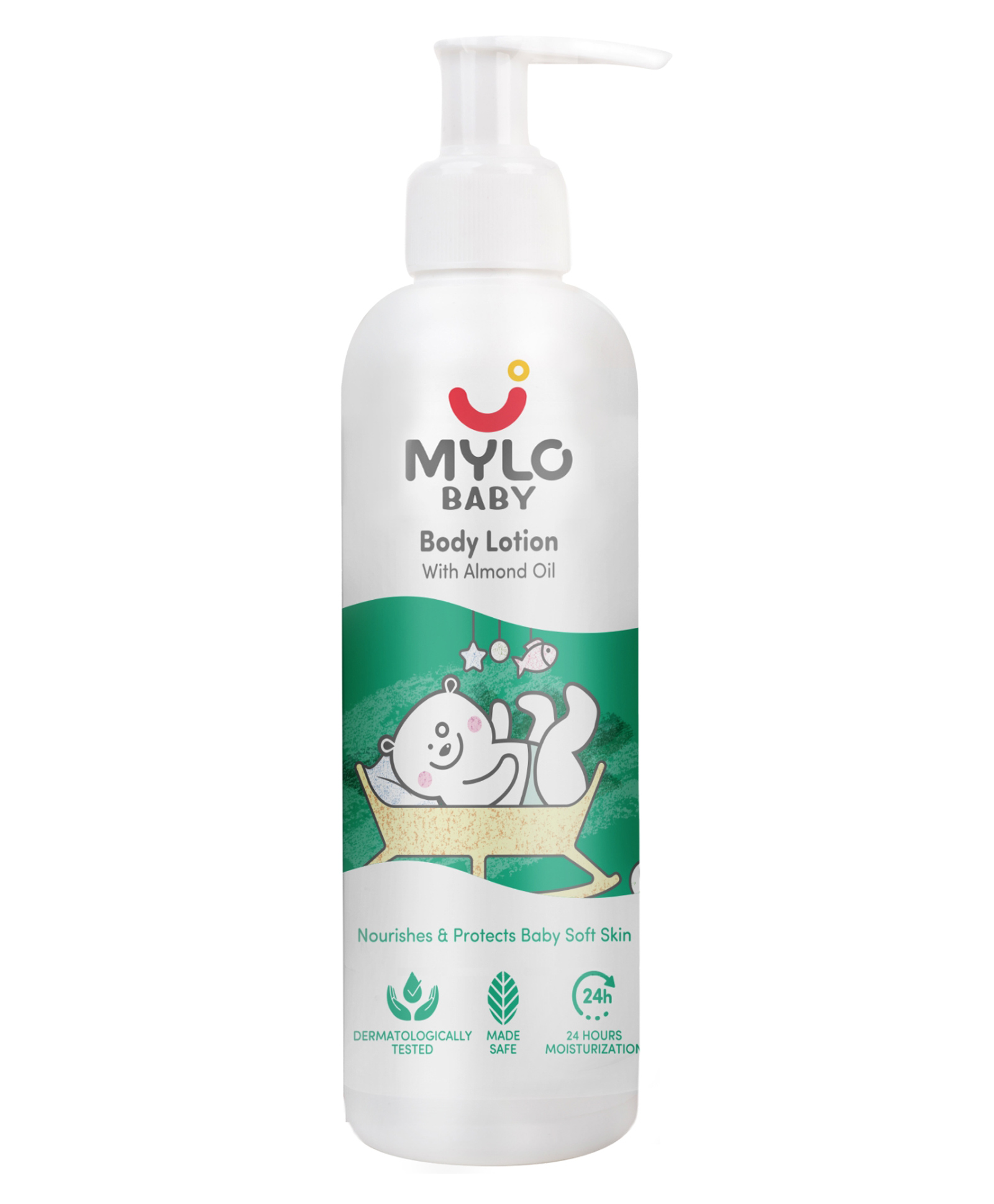 Mylo Baby Lotion for Kids Made Safe Certified Dermatologically Tested Long Lasting 24 Hours Moisturization Soothes Dryness, For All Skin Types-picture-22