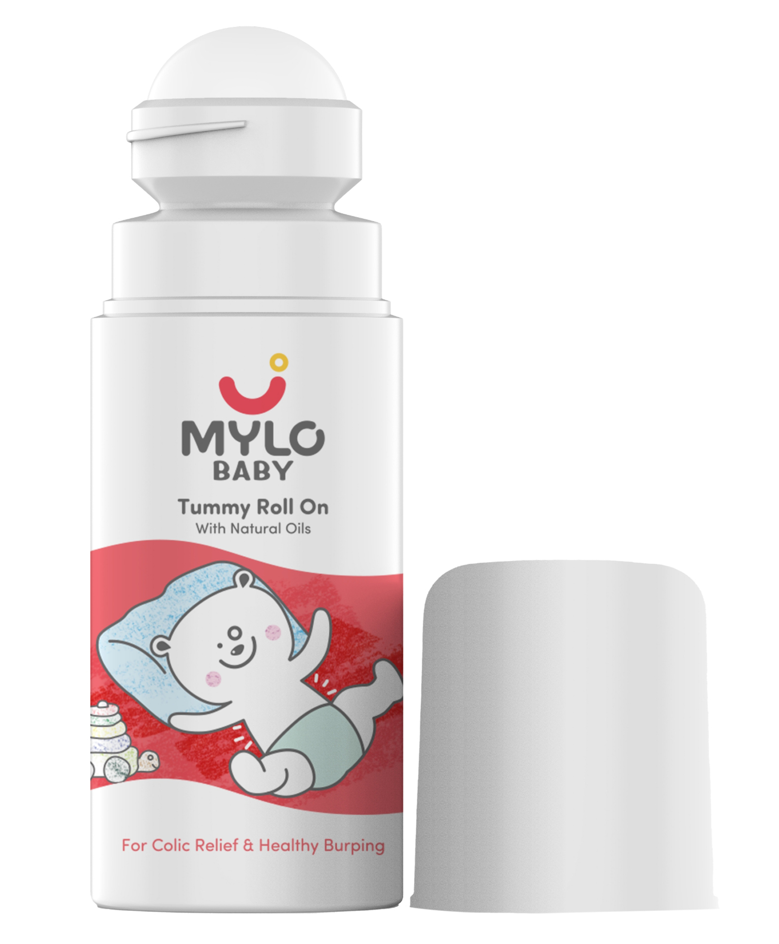Mylo Care Natural Baby Tummy Roll On with Hing Saunf & Pudina for Indigestion Colic and Gas Relief Made Safe Australia Certified Toxin Free No Silicones Parabens & Mineral Oil- 40 ml-image-36