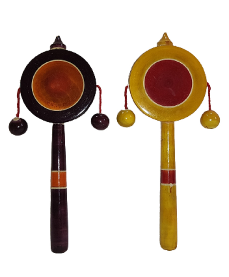 Funwood Games Dug Dugi Rattle Wooden Toy Set of 2 - Assorted Color-picture-15