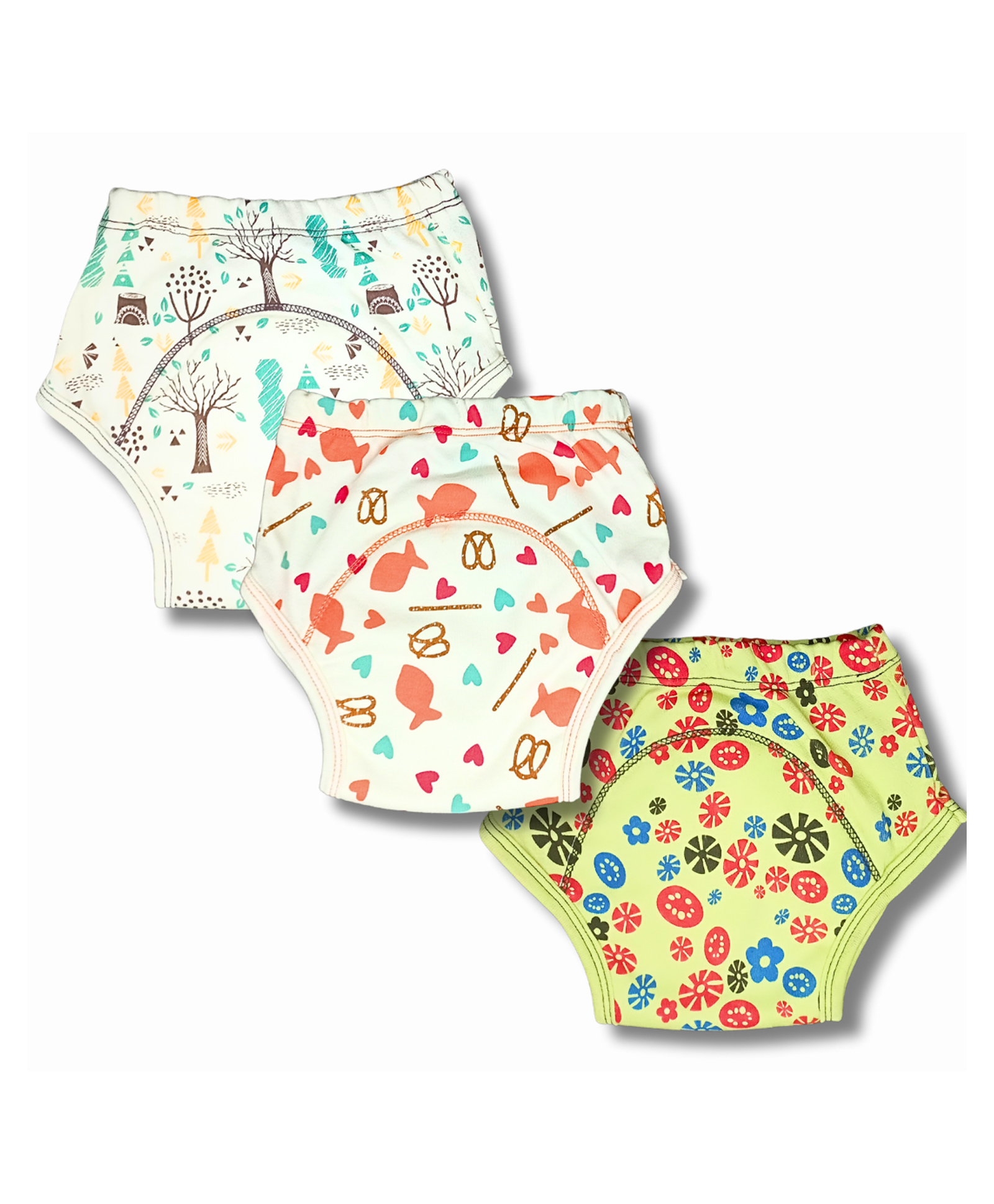 Kindermum Block Fish Combo Set of 3 Training Pants- Large-picture-28