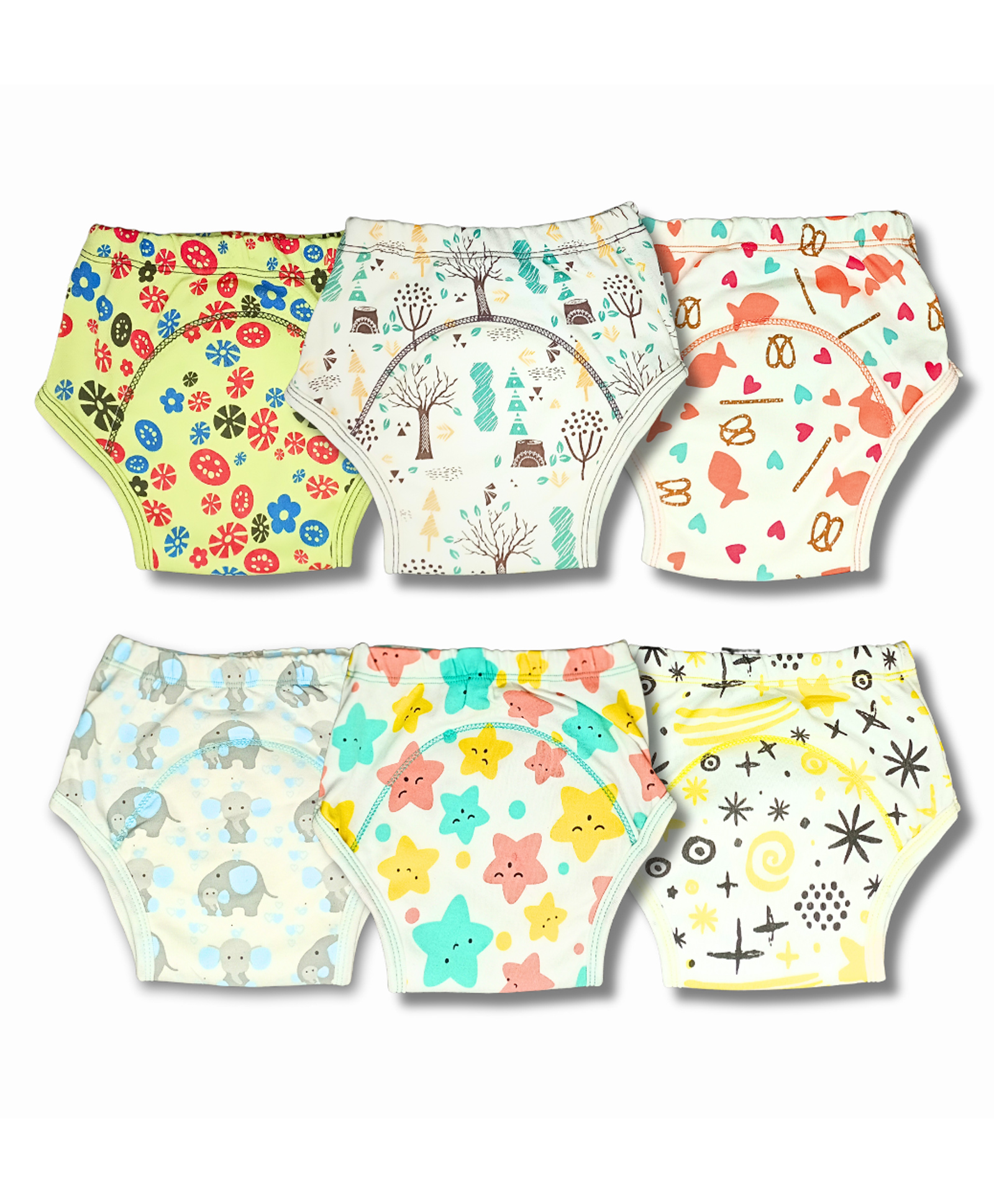 Kindermum Set of 6 Training Pants Medium - Multicolor-image-6