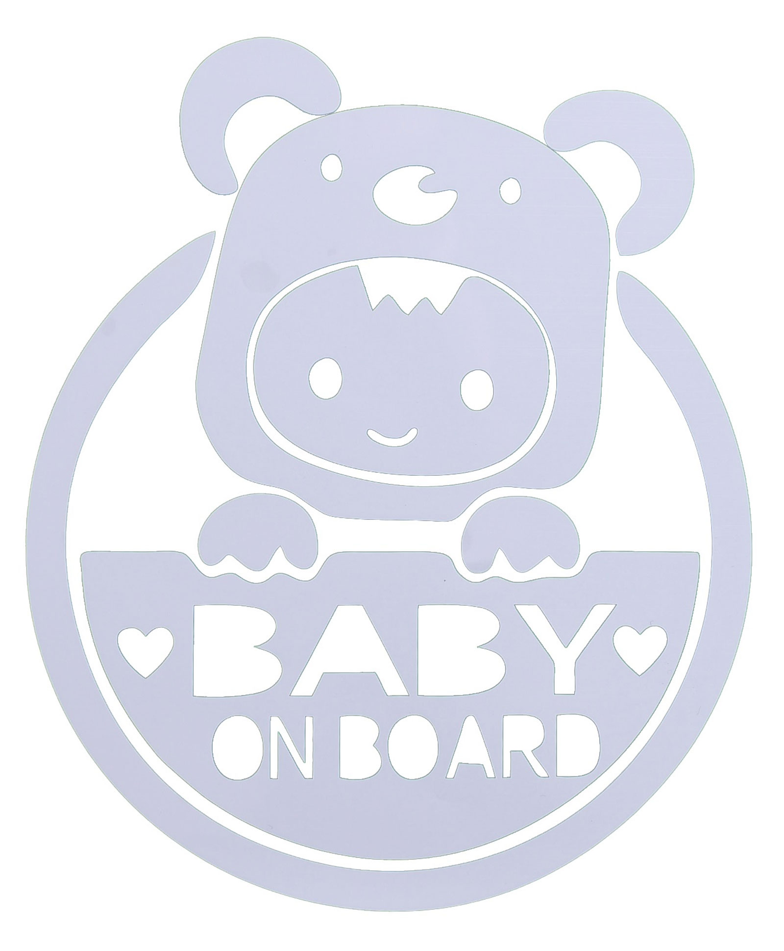 fab n funky Baby On Board Car Sticker - White-picture-12
