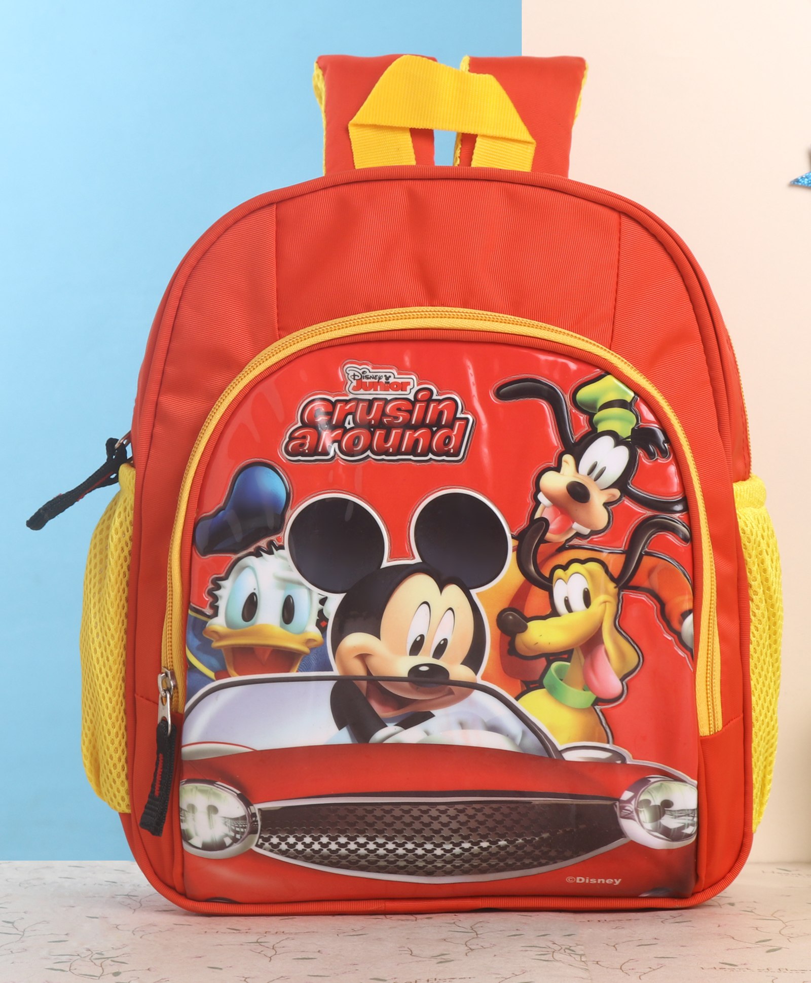Disney Mickey Mouse & Friends Print School Backpack Red - Height 12 Inches-image-35
