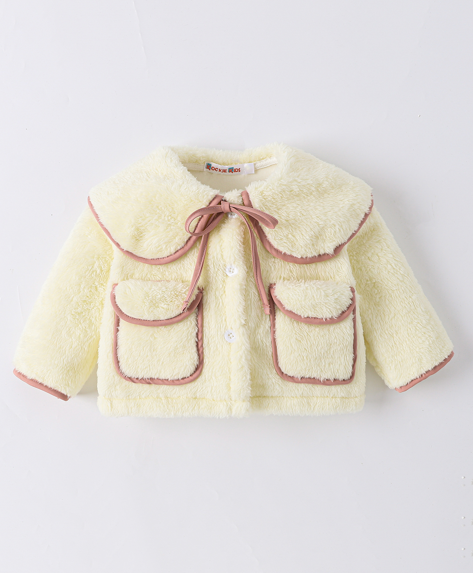 Kookie Kids Full Sleeves Sweat Jacket - Cream-picture-18