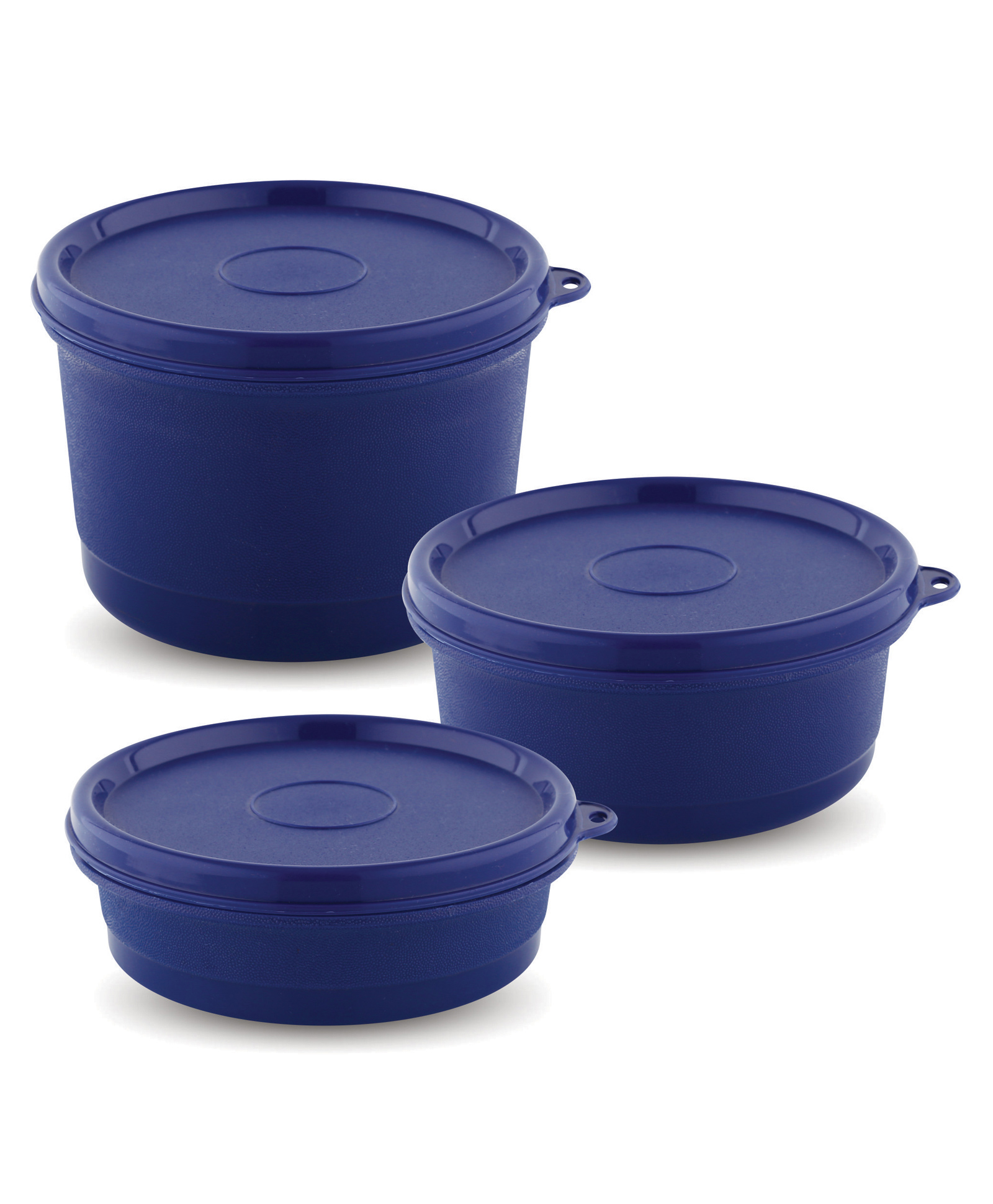 Attro Set of 3 Micron Stainless Steel Double Wall Storage Containers Airtight & Leak Proof Containers Lunch Box- Blue-picture-29