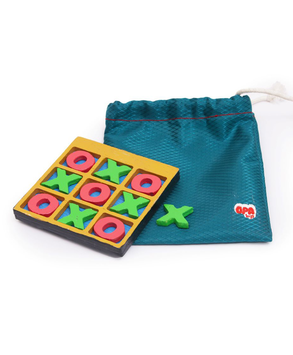 OPA Toys   Noughts and Crosses Game Brass Wooden Tic Tac Toe Game (x - 5 pieces , O - 5 pieces and Base Board 1)-image-40