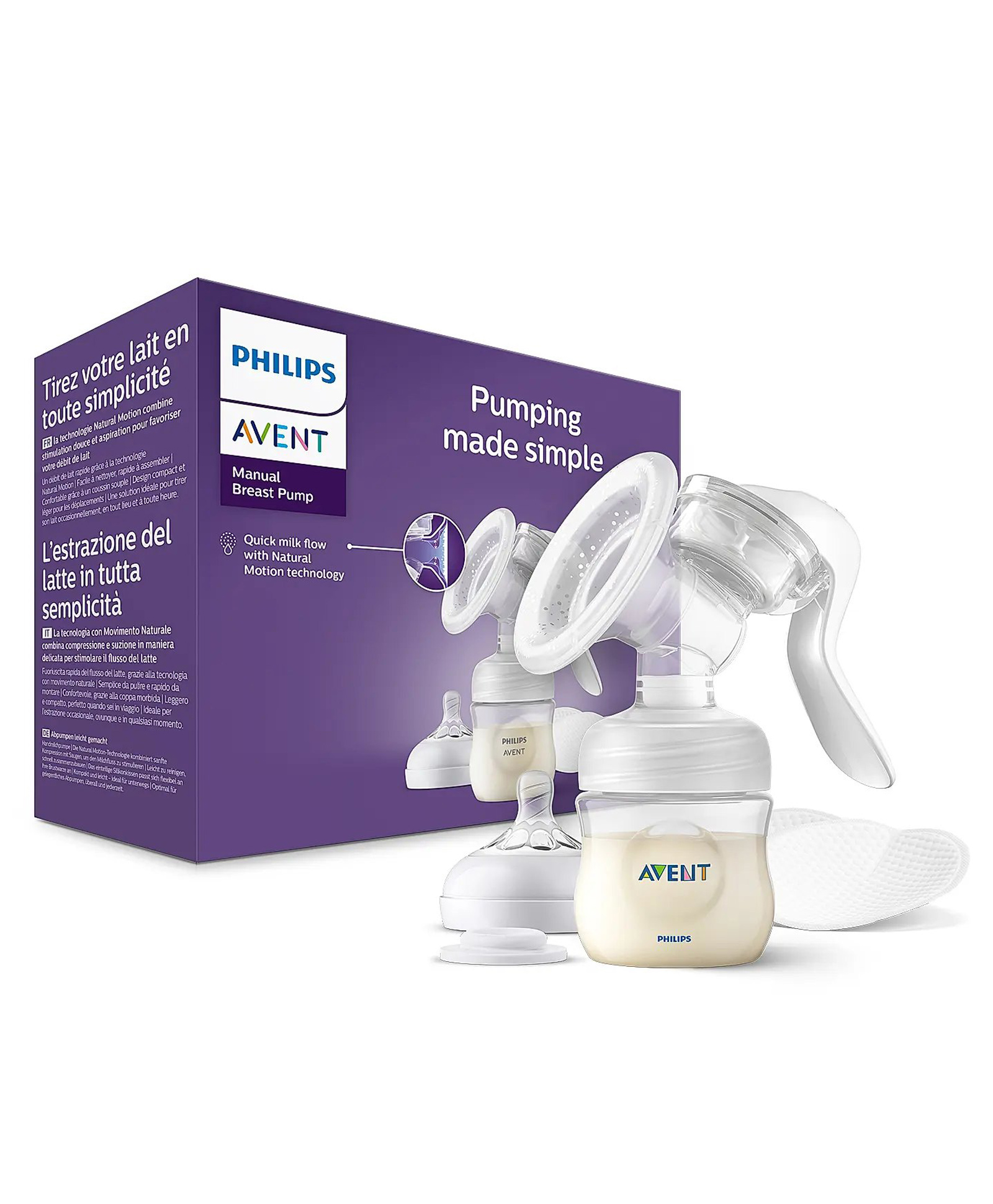 Avent Advanced Manual Breast Pump with Natural Motion Technology - White-image-28