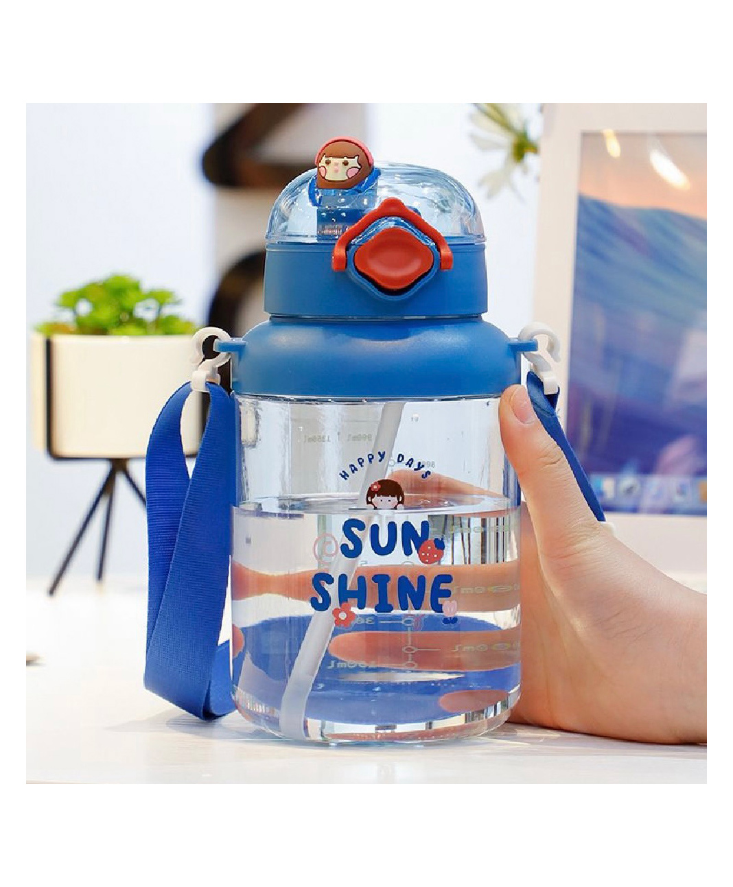 SCHOOLISH Large Wide Mouth and Sipper Bottle with Adjustable Strap - 1150 ml COLOR MAY VARY-image-47