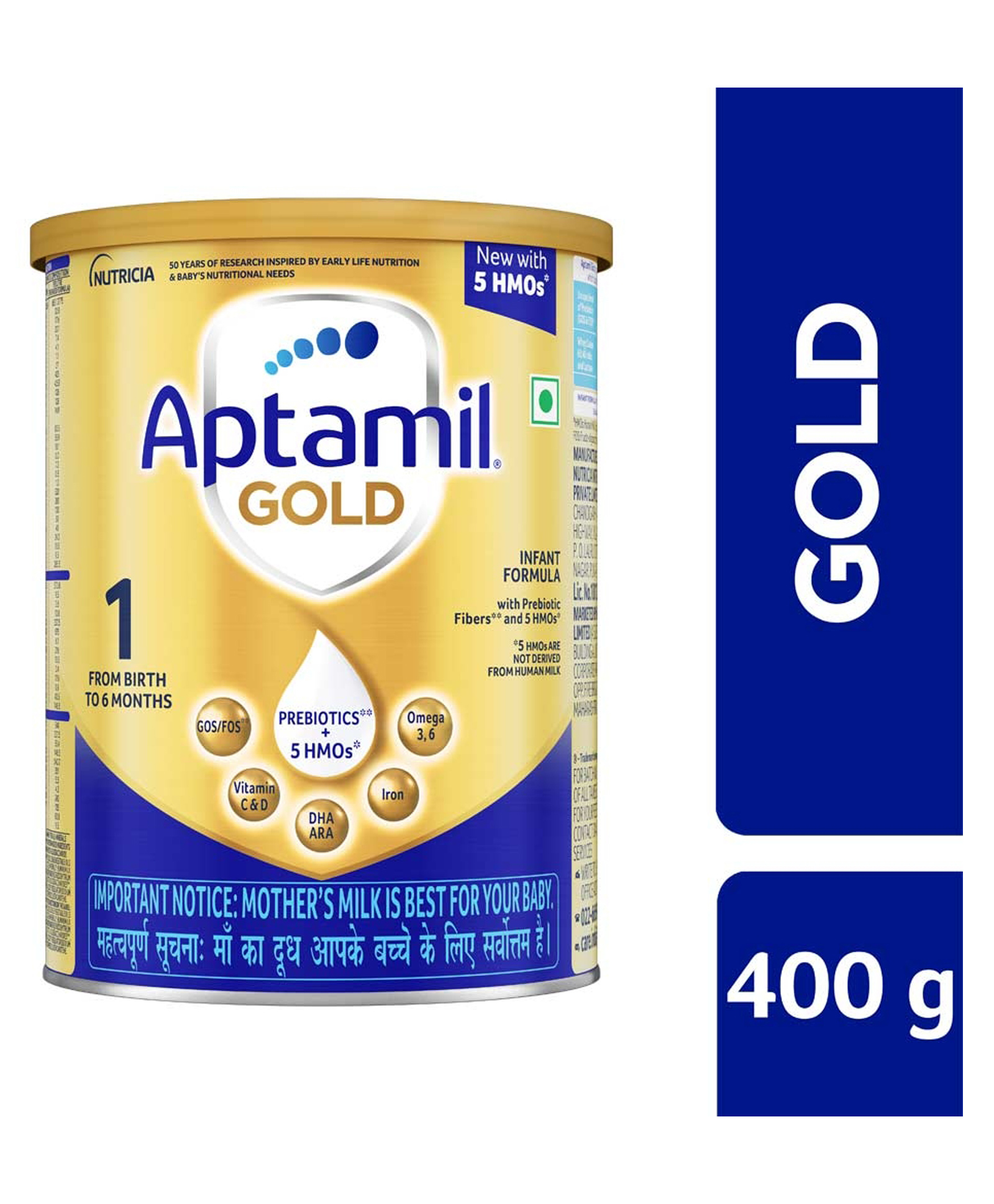 Aptamil Gold+ Stage 1 Prebiotic Infant Milk Formula 0-6M, DHA & Immune Support, 400g-picture-27