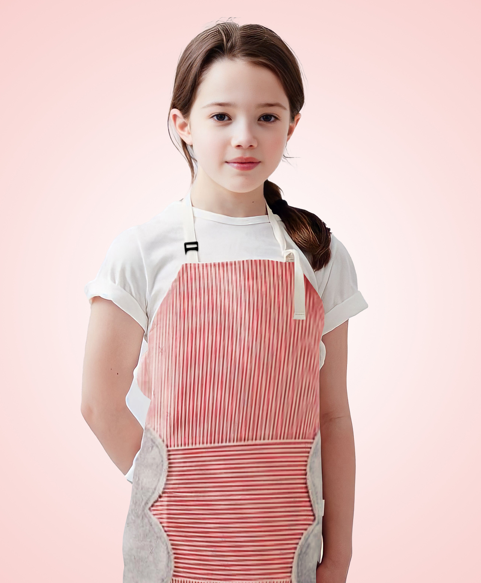 MOMISY Kitchen Cooking Apron with Pocket and 2 Stitched Towels Waterproof Adjustable Durable Stripe Kitchen Women Men Apron with Pockets Bib (Striped Red)-image-43