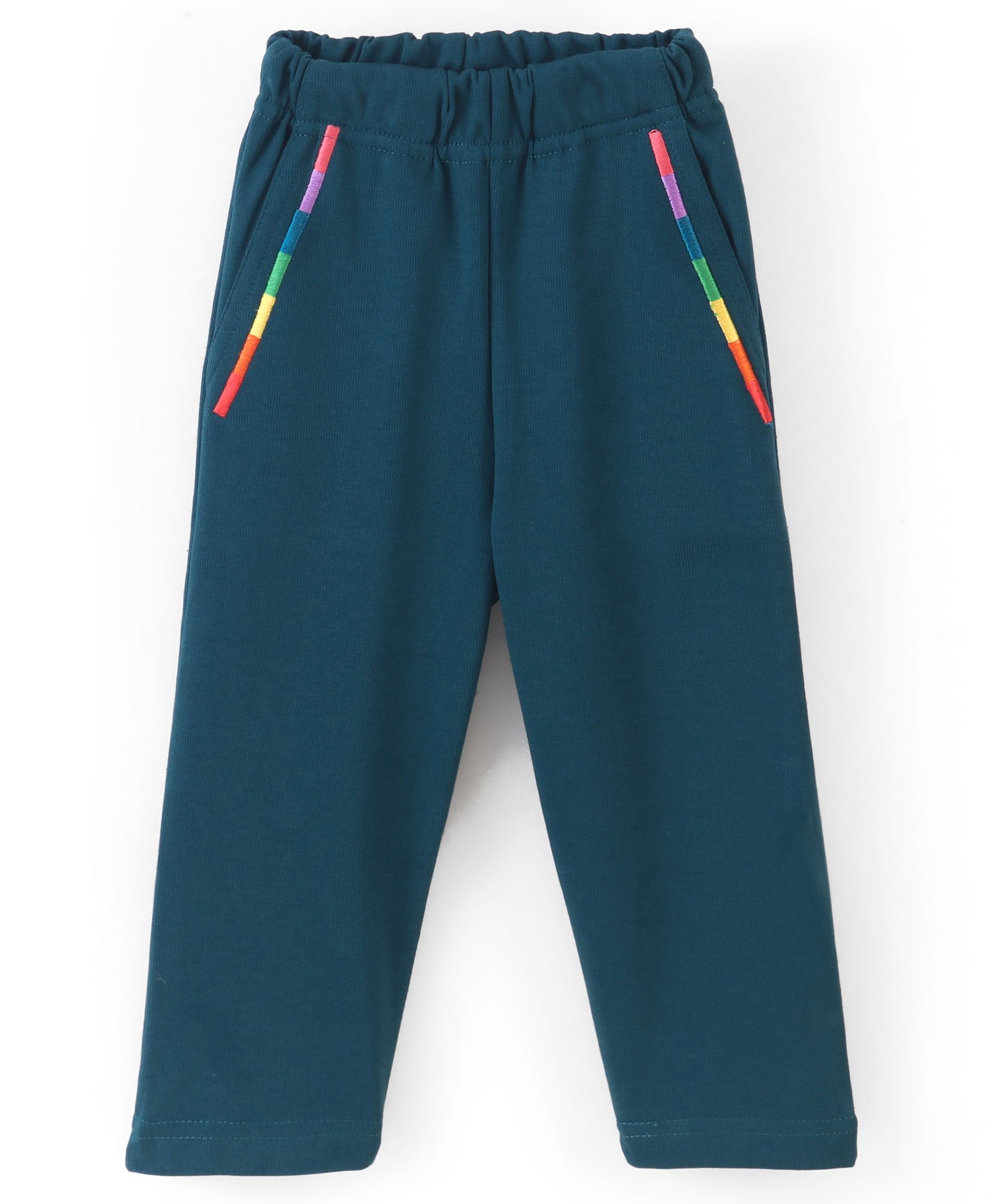 Fido Cotton Jersey Full Length Leggings Solid Color - Blue-picture-24