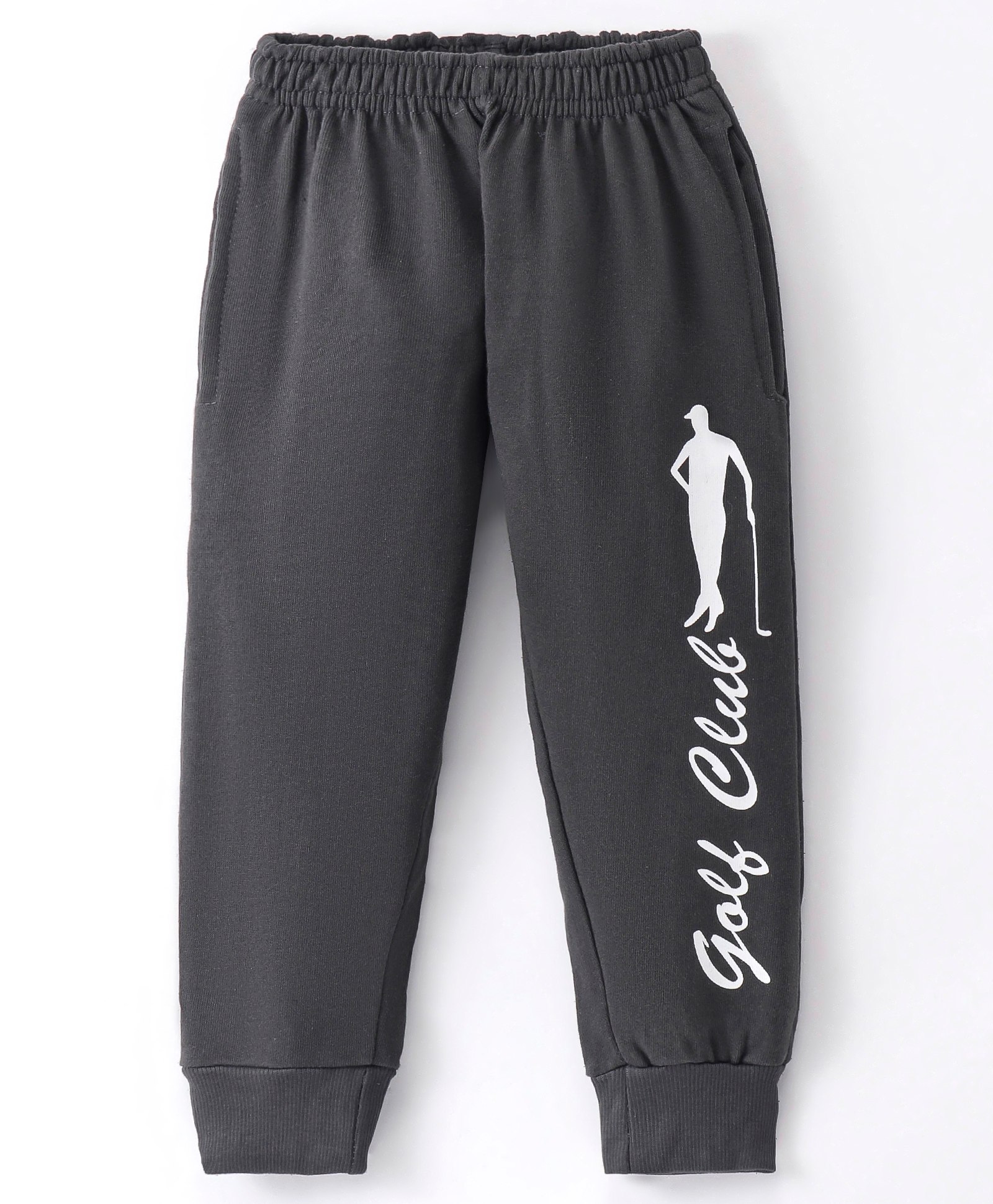Fido Cotton Jersey Full Length Lounge Pant Golf Club Printed - Charcoal Black-picture-27