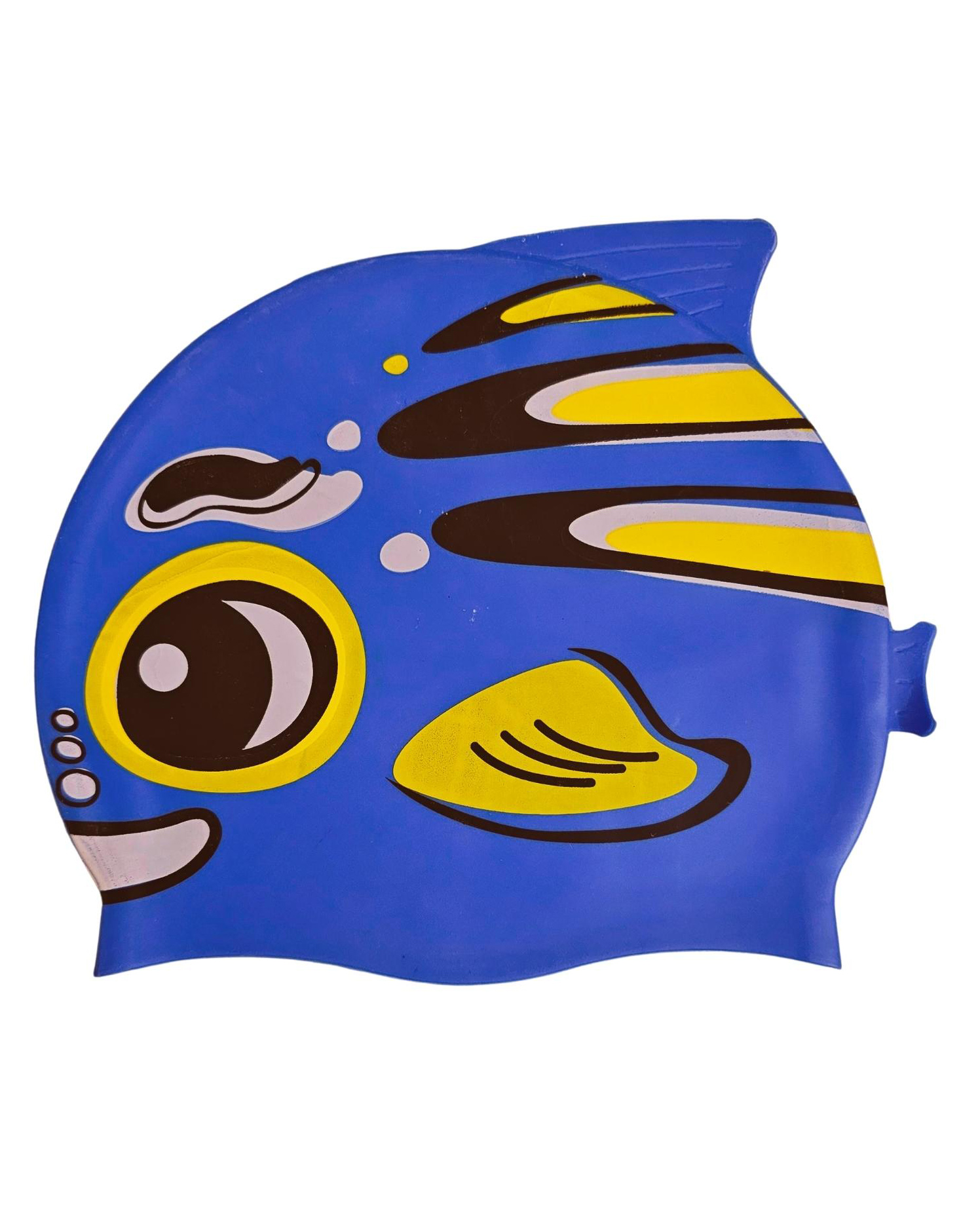 KARBD Fish Design Silicone Swimming Cap for Kids - Dark Blue Mix2-image-8