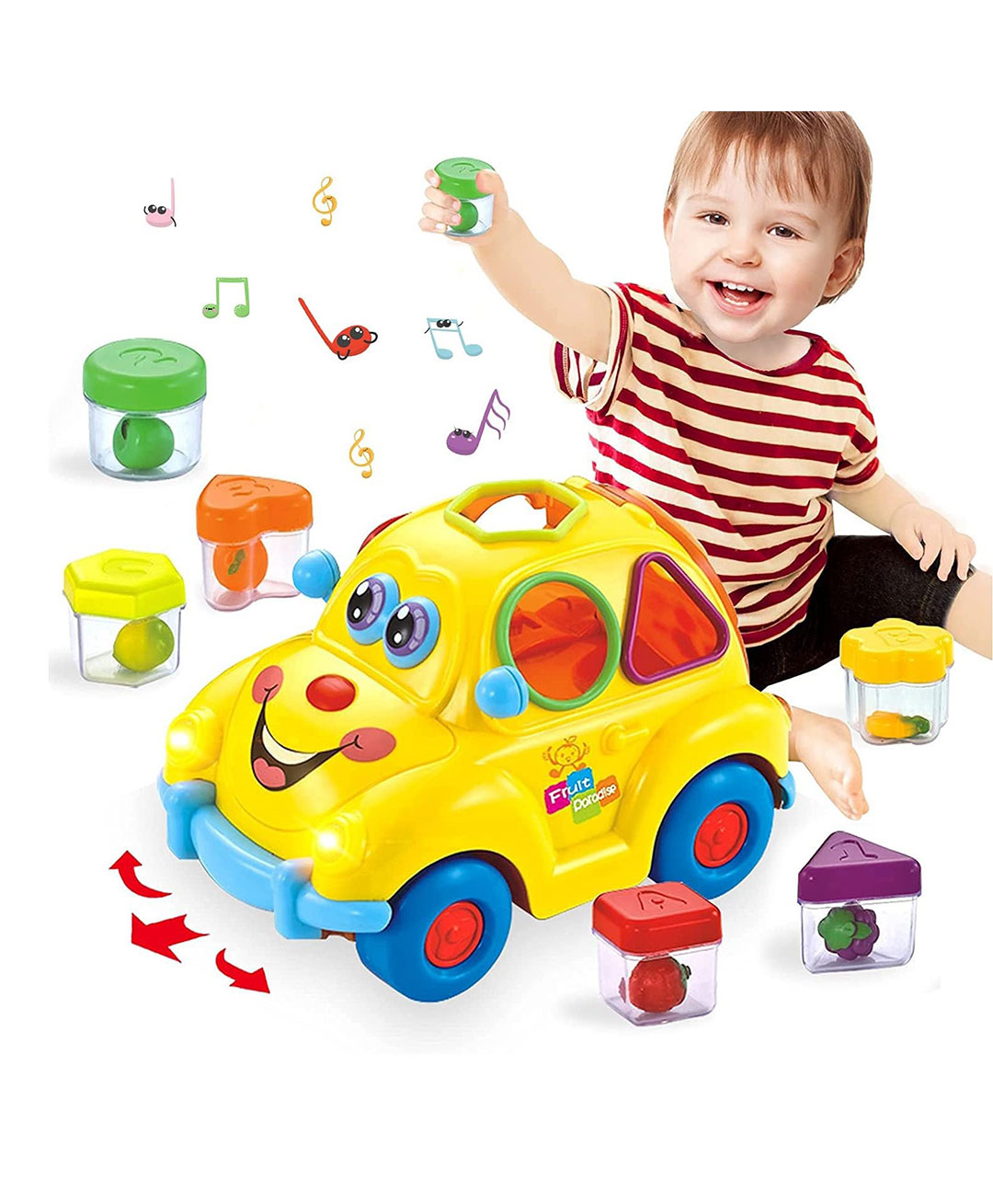 YAMAMA Baby Electronic Super Fun Fruit Car with Music And Light Puzzle - Multicolor-image-49
