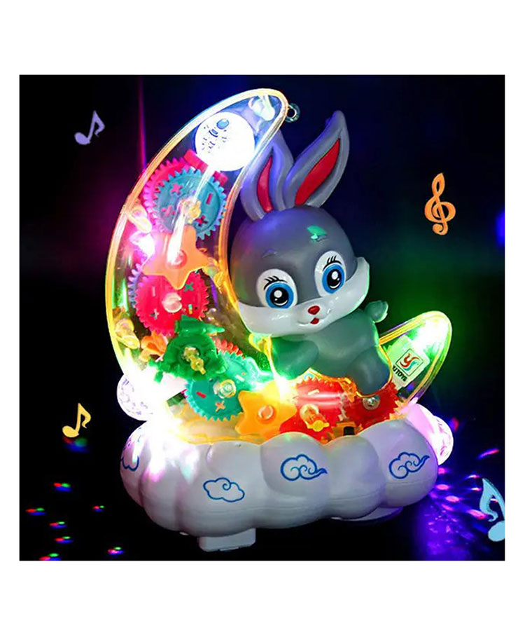 YAMAMA Transparent Gear Moon Rabbit Toy For Kids 360 - Multicolor-image-40