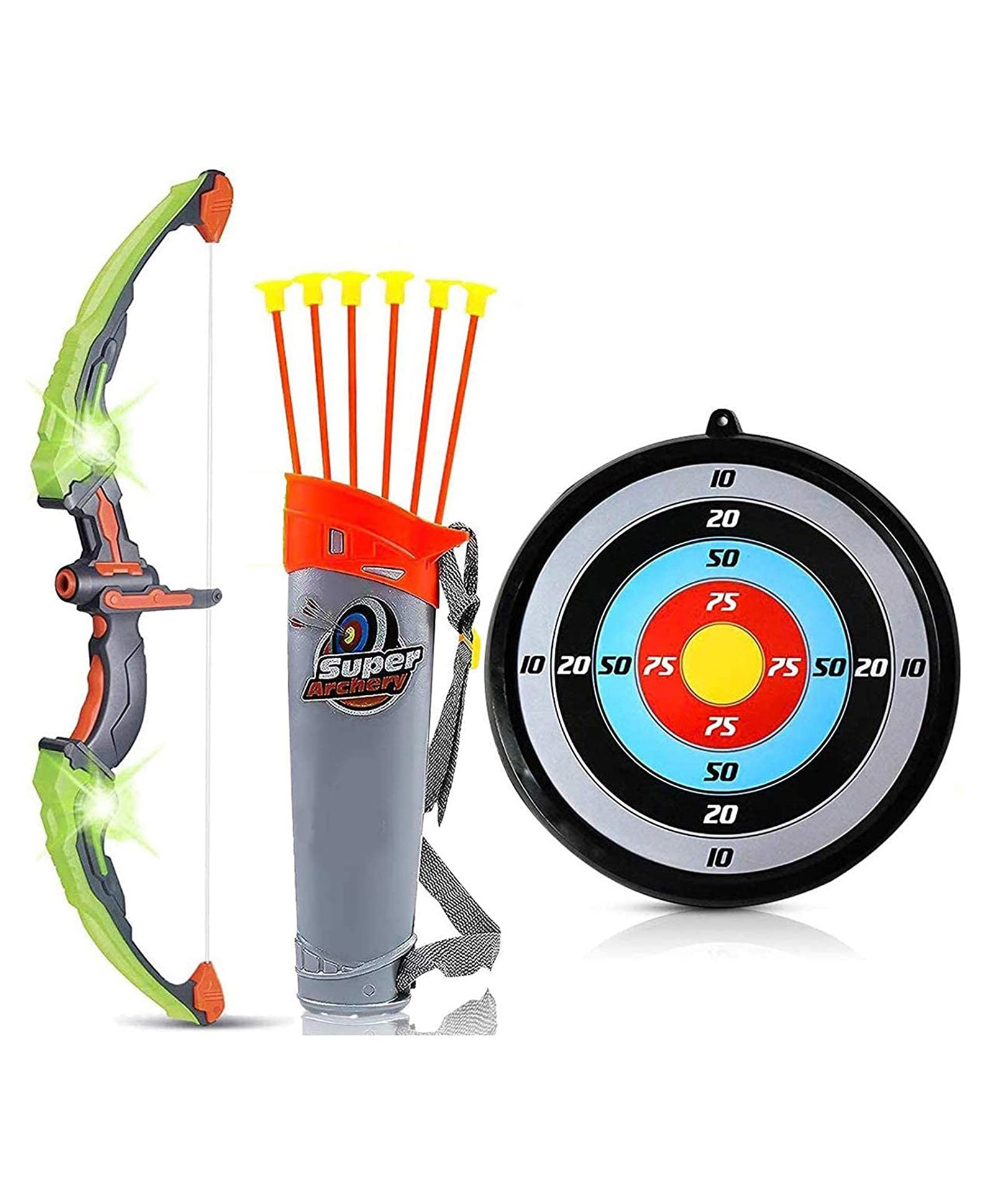 AKN TOYS Boys Basic Archery Set with 3 Suction Cup Arrows & Target (Color May Vary)-image-4