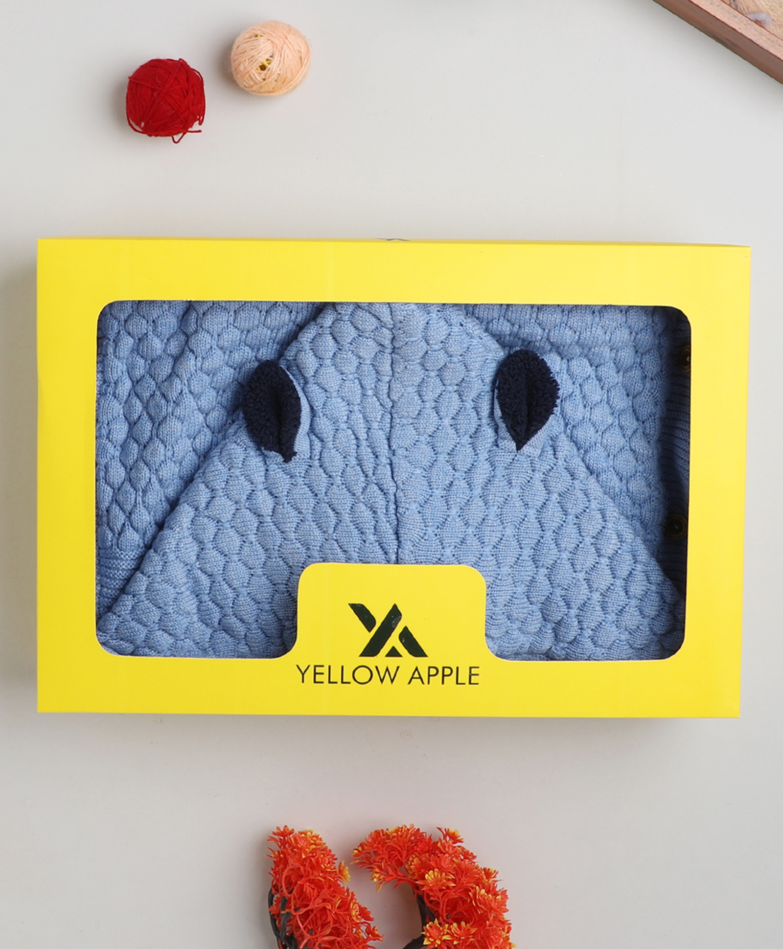 Yellow Apple Hooded Blanket Sleeping Bag With Fur - Grey-picture-20