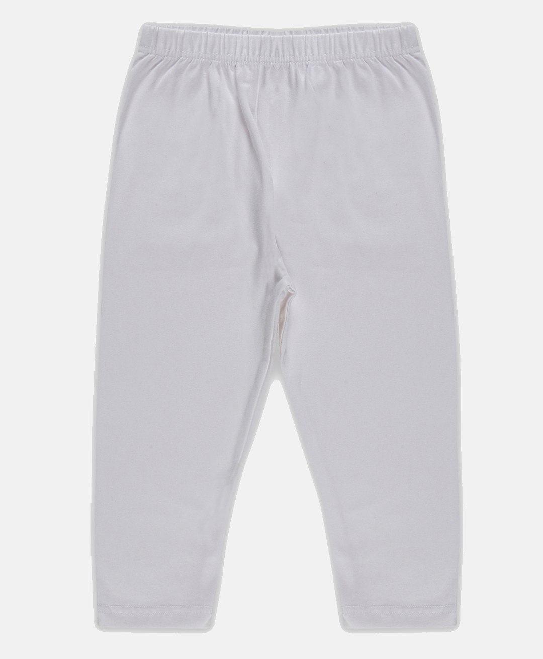 Kiddopanti Solid Capri Leggings - White-picture-32