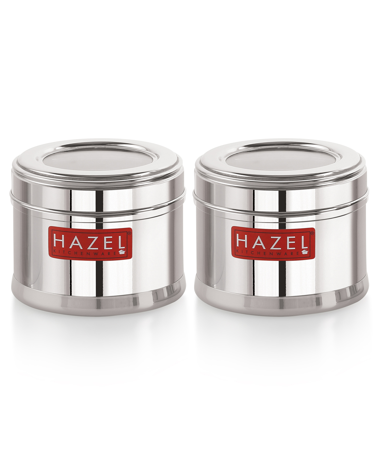 HAZEL Masala Box for Kitchen with Airtight Lid Stainless Steel Set of 2 - Silver-image-15