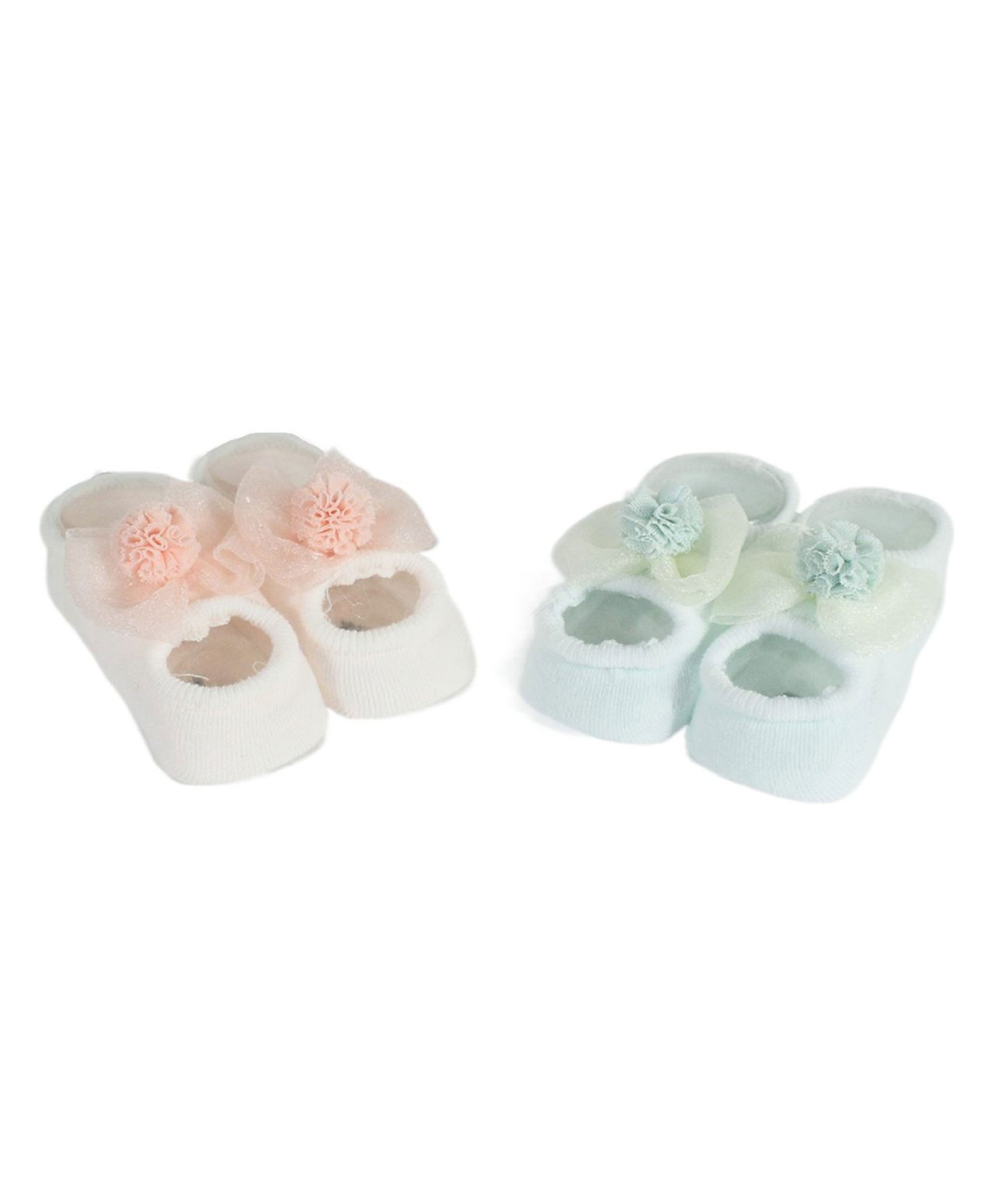 Kidofash Pack Of 2 Flower Detailed Socks - Pink & Green-picture-23