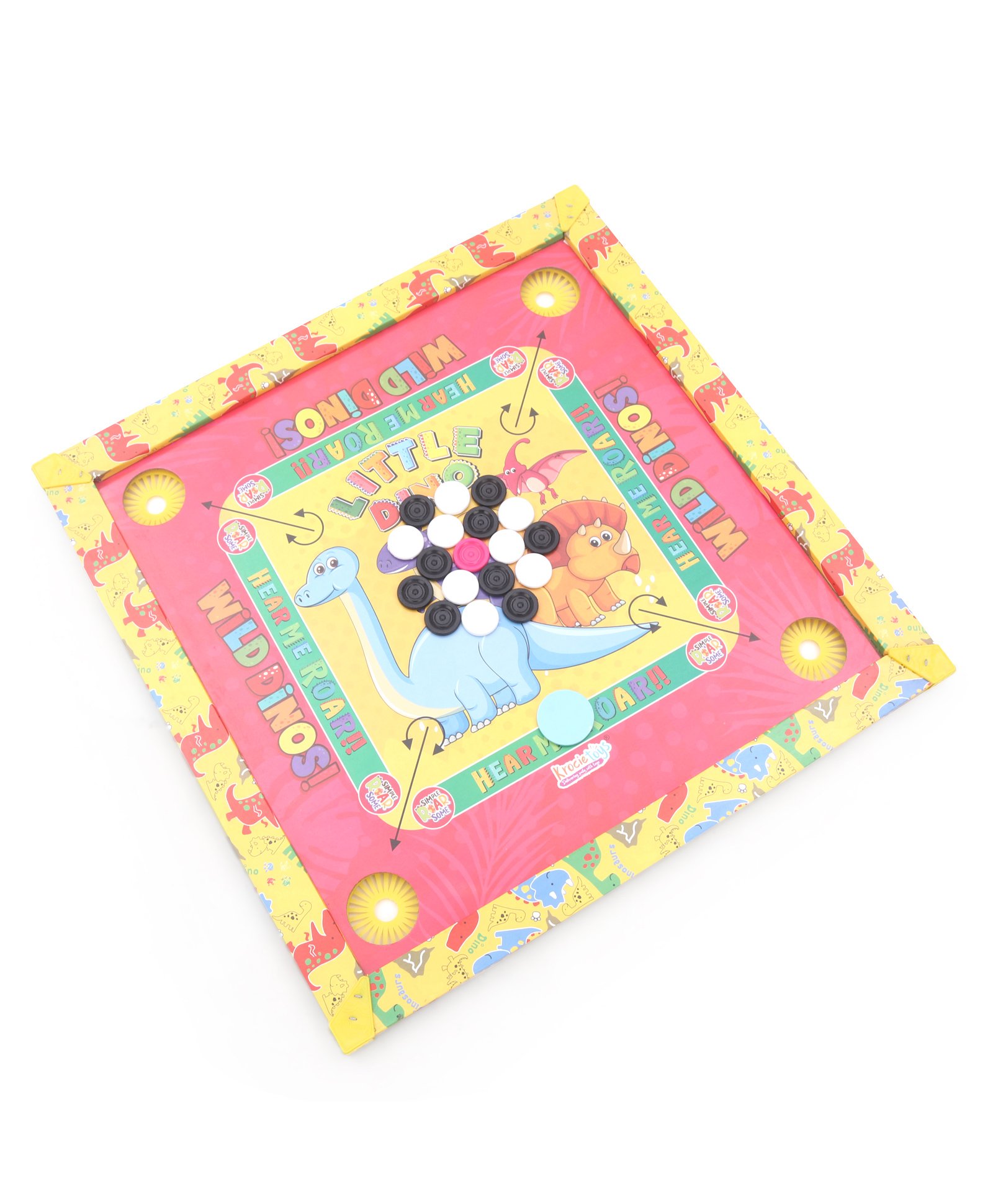 Krocie Toys Carrom Board Dino - Pink-picture-15