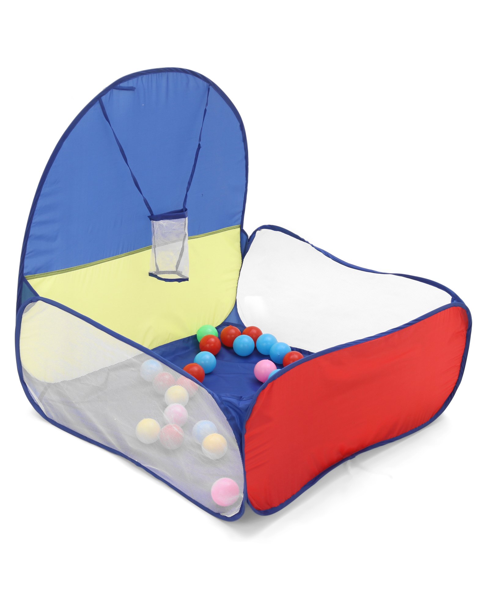 Krocie Toys Square Basket Ball Pool with 40 Balls - Multicolour-picture-16