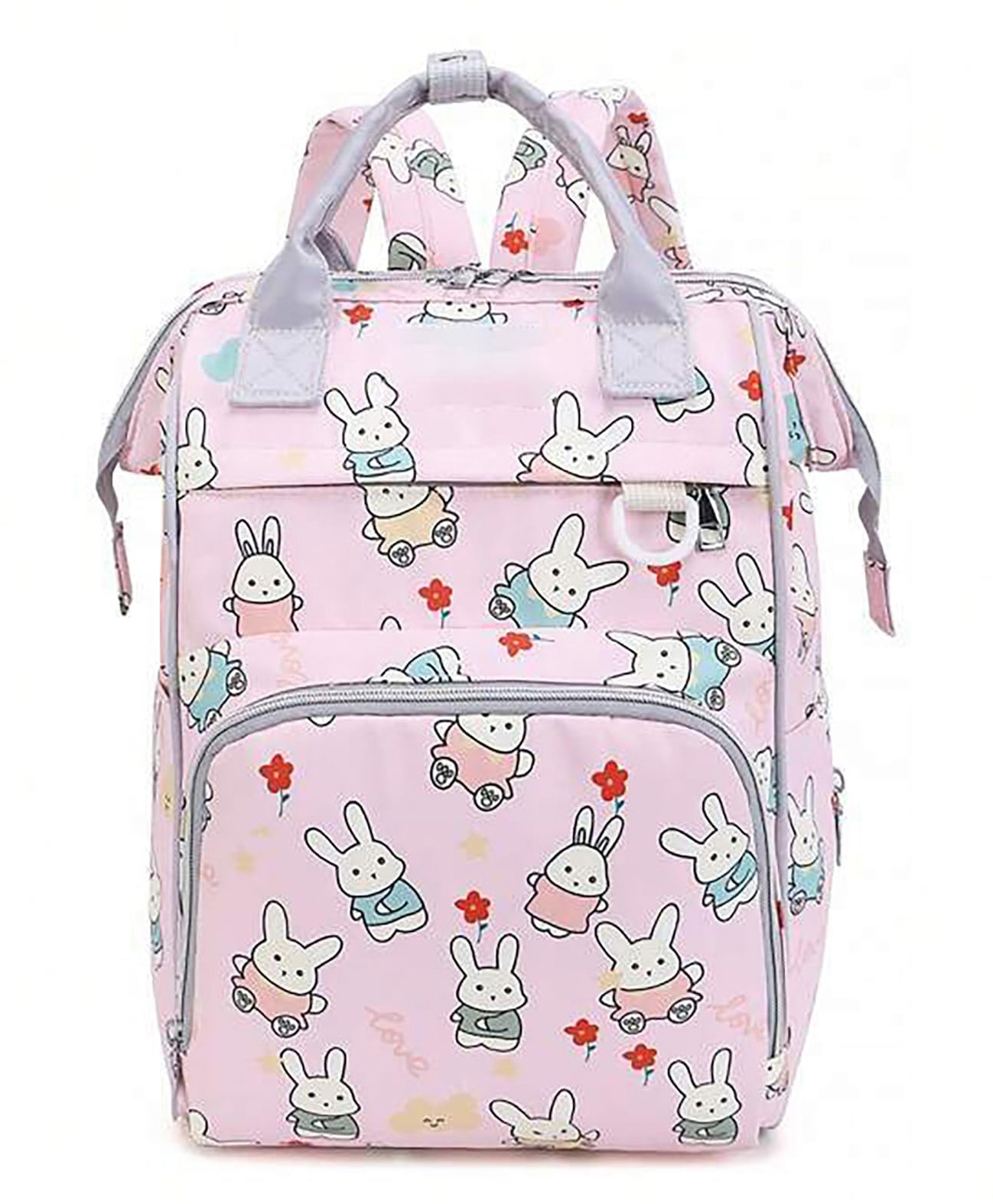House of Quirk Rabbit Printed Maternity Backpack - Pink-picture-21