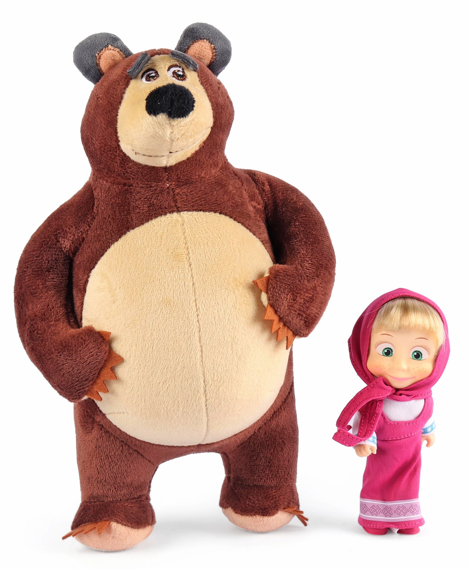 masha and the bear Masha  and The Bear Toy Set Brown & Pink - Height 27 cm-picture-23