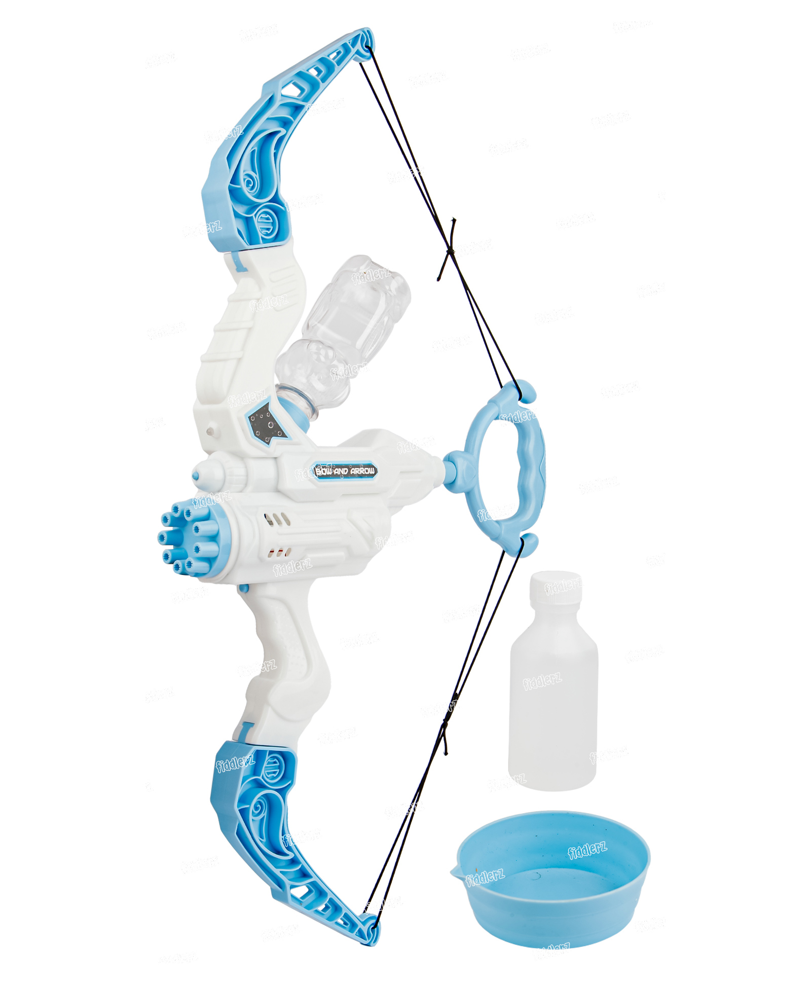 Fiddlerz Bubble Machine Outdoor Toy 2 in 1 Multi Function Bow & Arrow Toy - Multicolor-image-29