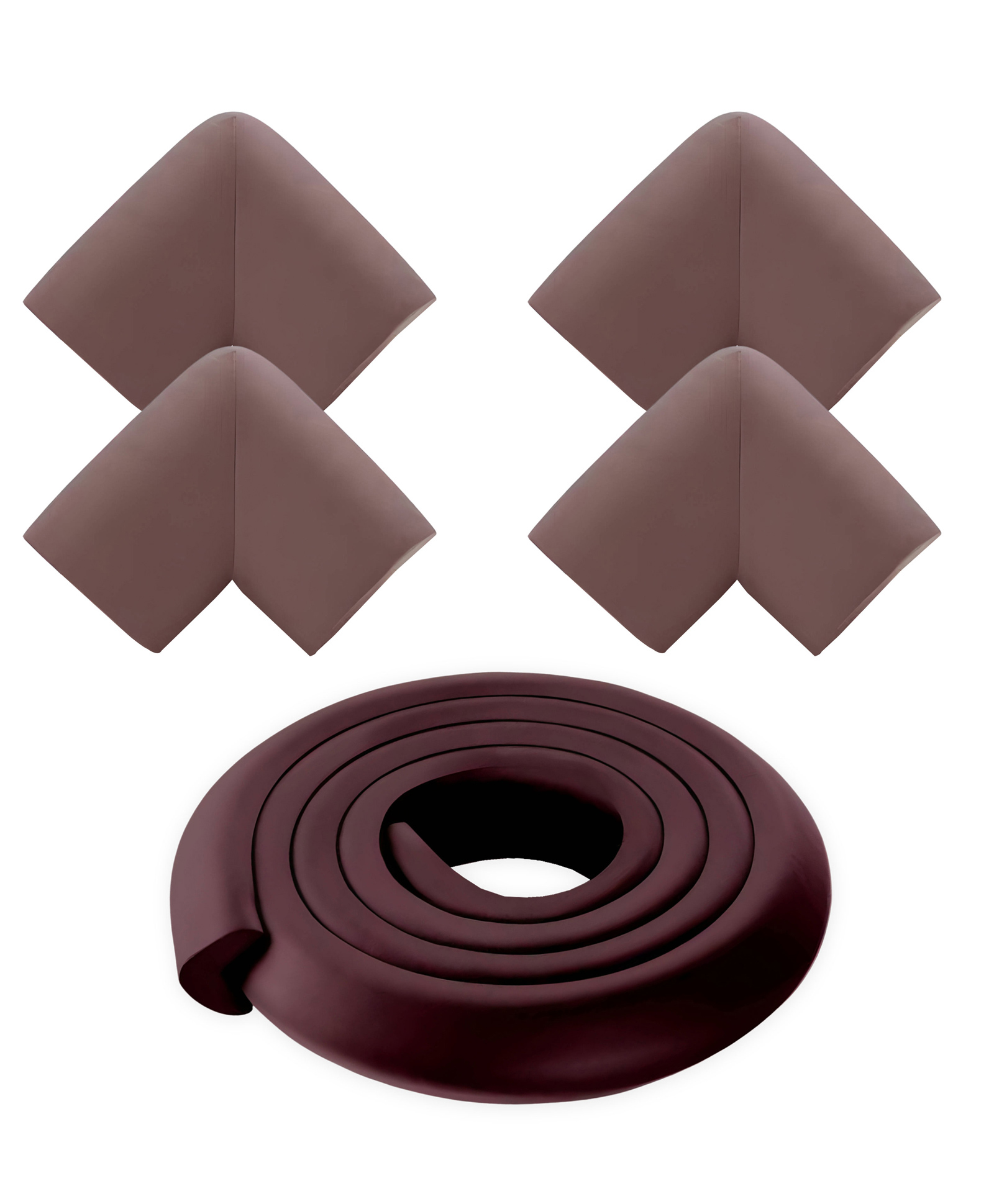 Bembika Baby Proofing Edge & Corner Guards Protector For Furniture Table Glass Corner Pack of 5 - Brown-picture-22