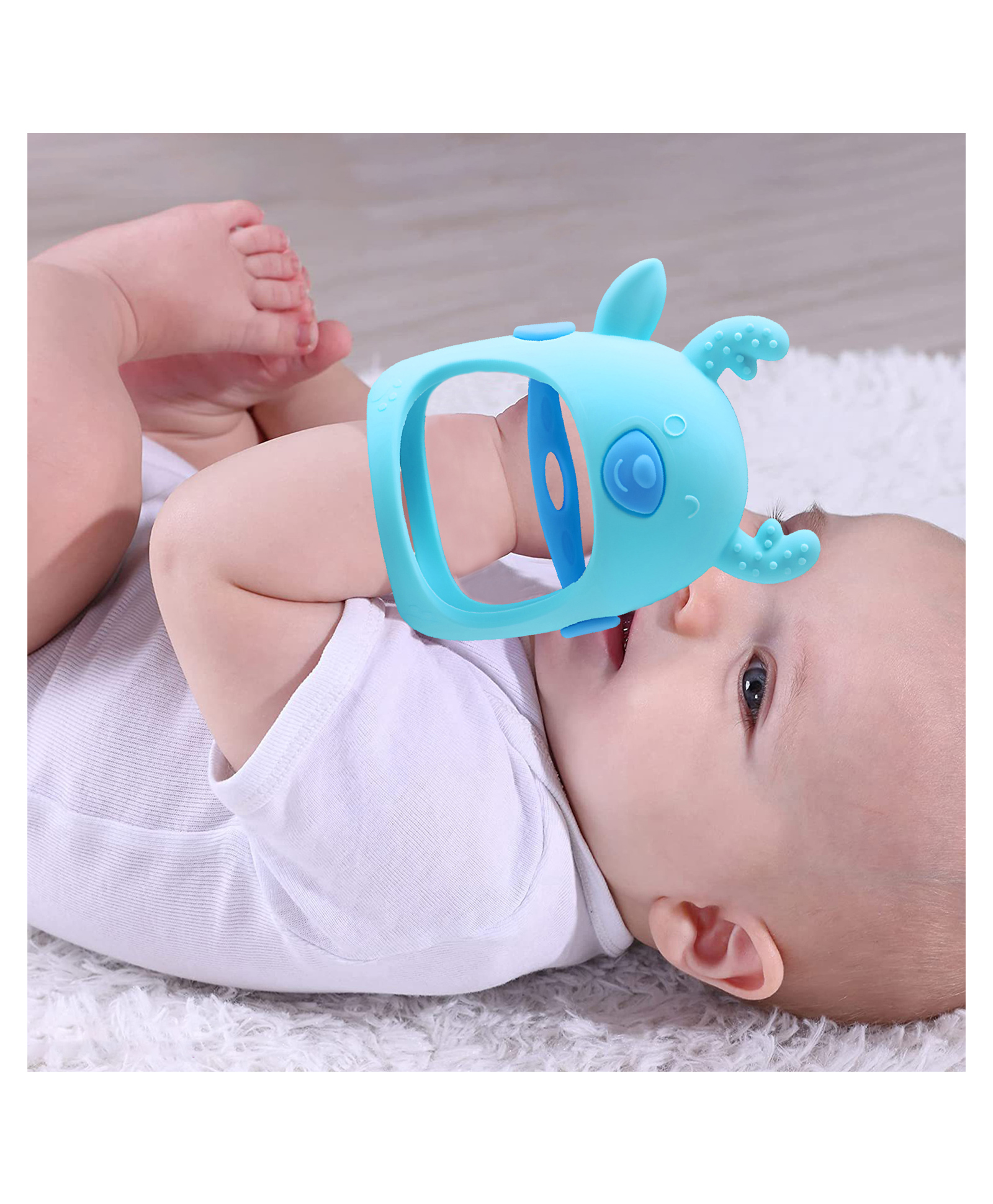 Bembika Deer Shape Baby Teether Toy -Blue-picture-26