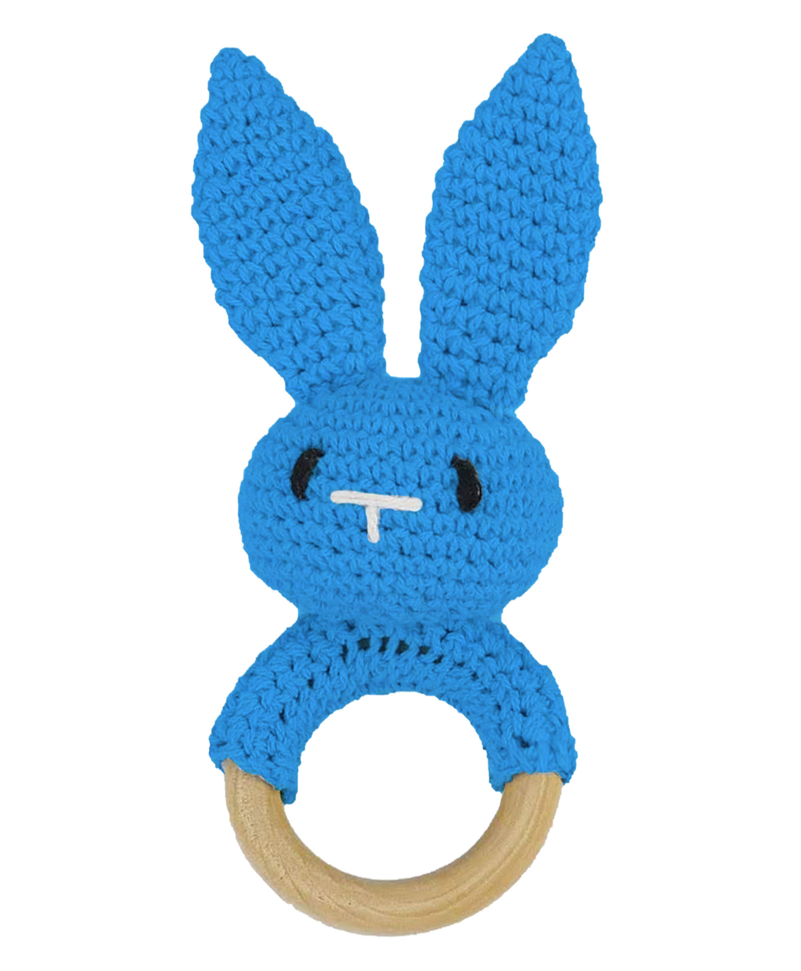 Bembika Rabbit Shape Baby Teether Toy - Sky Blue-image-9